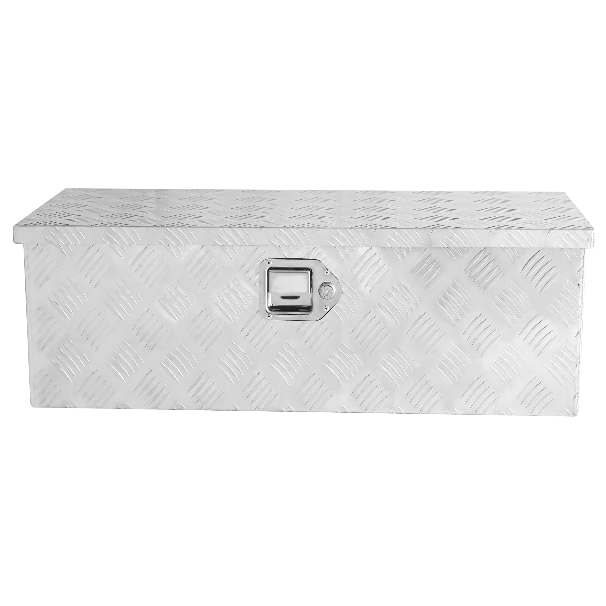 Caja de herramientas de aluminio plateado para camioneta, montaje lateral, medidas 30.1 pulgadas x 12.8 pulgadas x 10.4 pulgadas Kahomvis YS-QPW1-148