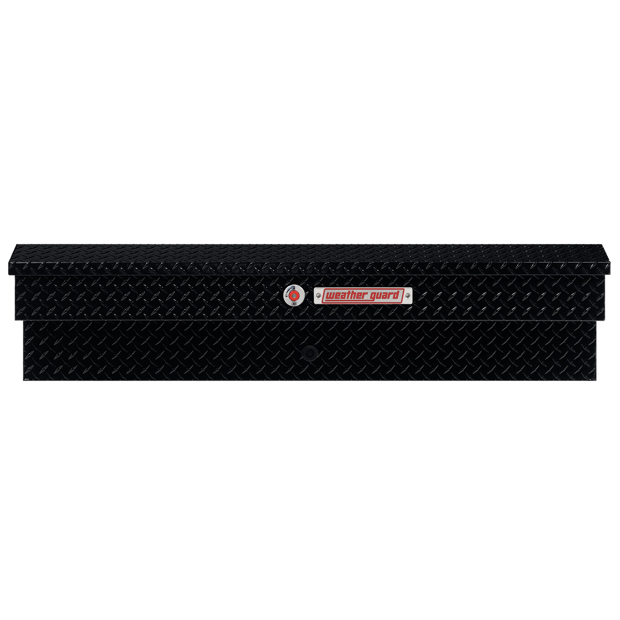 Caja de herramientas para camioneta montada en el costado de aluminio negro brillante de 56 pulgadas x 17 pulgadas x 13 pulgadas Weather Guard 174-5-04
