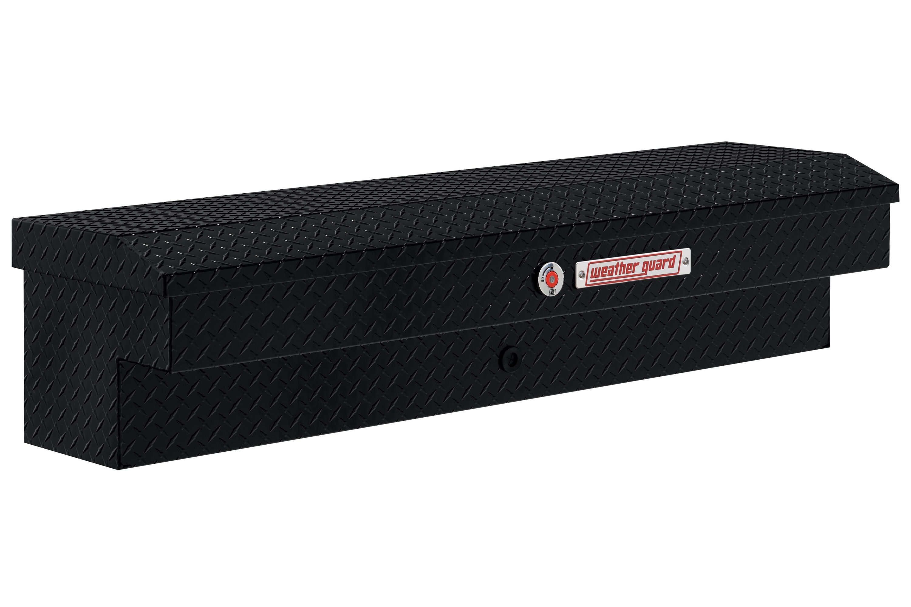 Caja de herramientas para camioneta montada en el costado de aluminio negro brillante de 56 pulgadas x 17 pulgadas x 13 pulgadas Weather Guard 174-5-04
