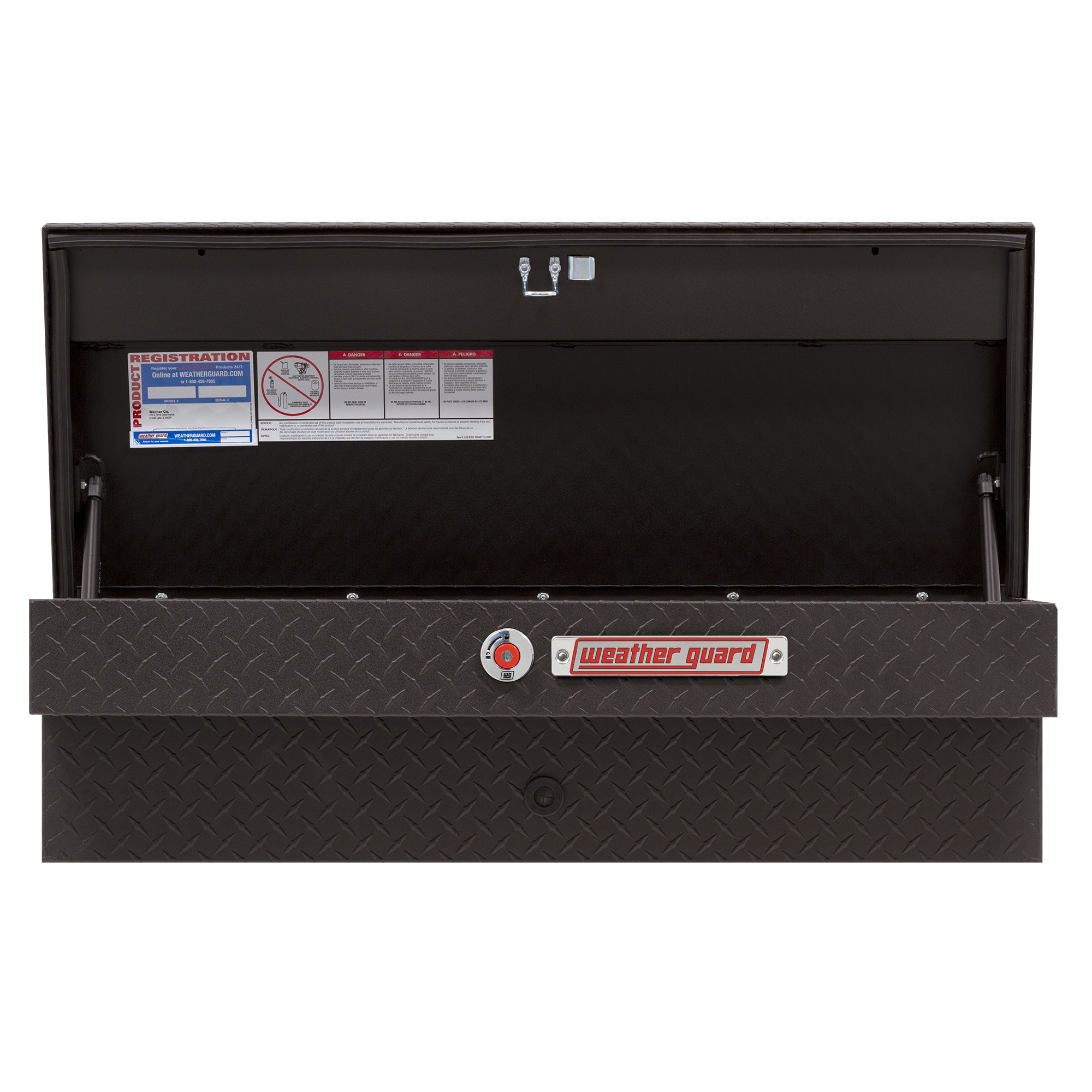 WEATHER GUARD Caja de herramientas para camión lateral de aluminio negro mate texturizado de 41 pulgadas x 17 pulgadas x 13 pulgadas