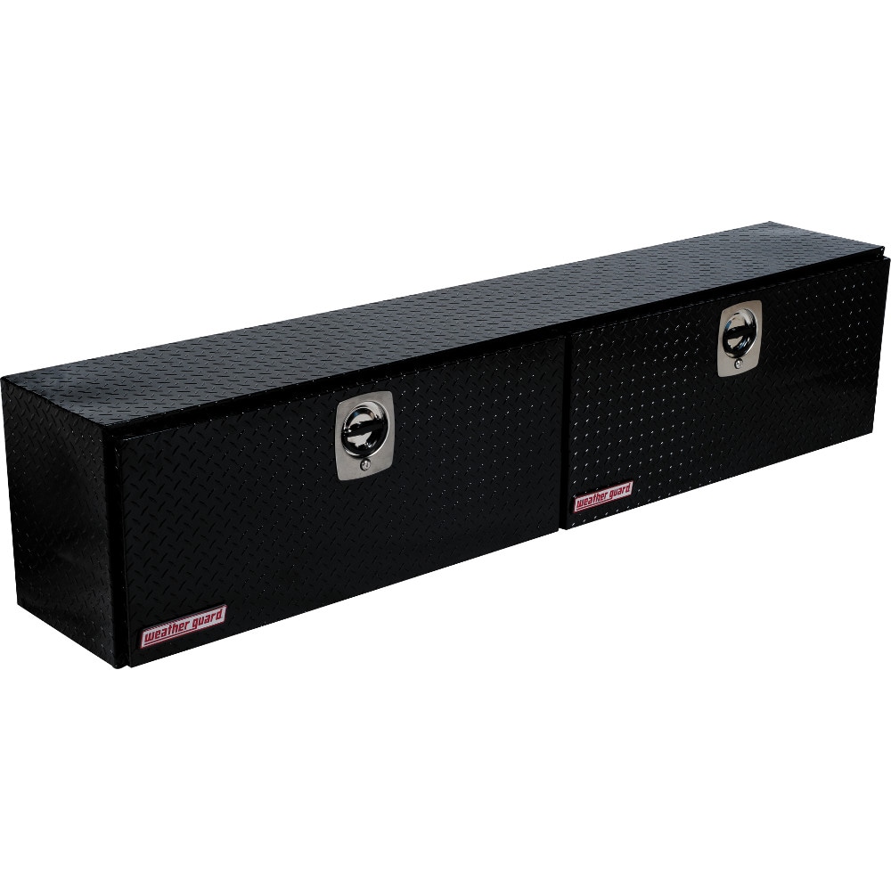 Caja para herramientas de camión de montaje lateral de aluminio negro brillante de 90.25 pulgadas x 16.25 pulgadas x 18.0 pulgadas Weather Guard 391-5-02