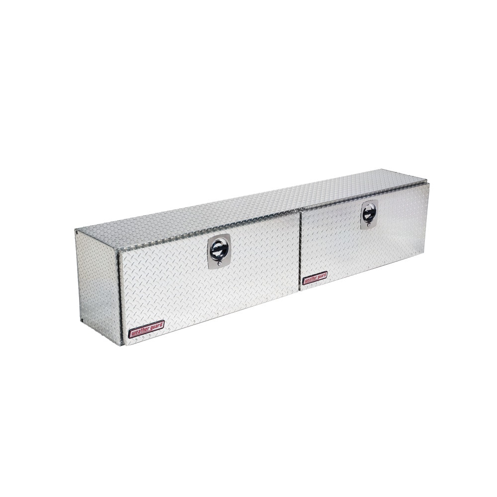 Caja de herramientas para camioneta montada en el lateral de aluminio plateado WEATHER GUARD 90.25 pulgadas x 16.25 pulgadas x 18 pulgadas 391-0-02