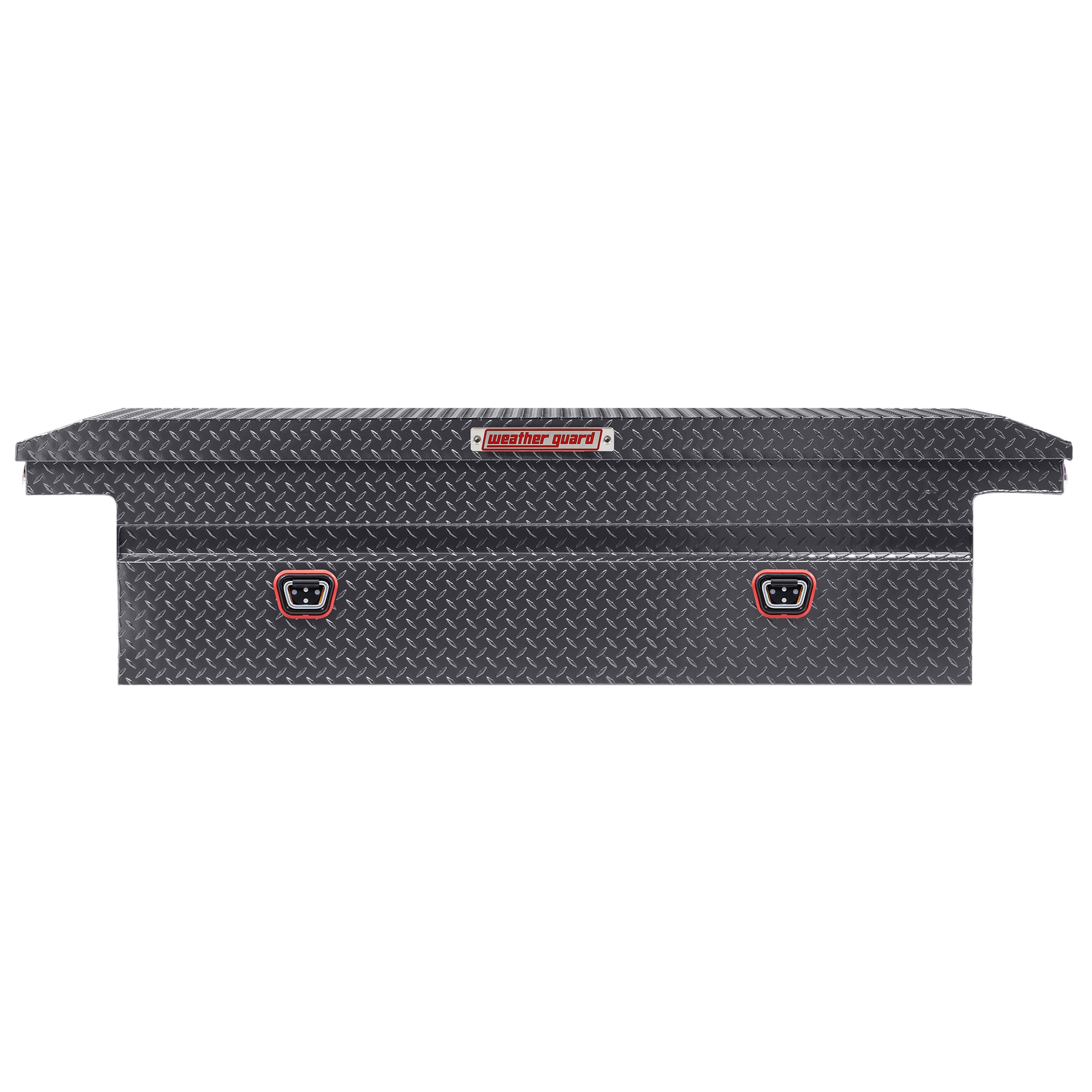 Caja de herramientas de camión cruzado de aluminio en gris metálico de 72 pulgadas x 20 pulgadas x 18 pulgadas, Weather Guard