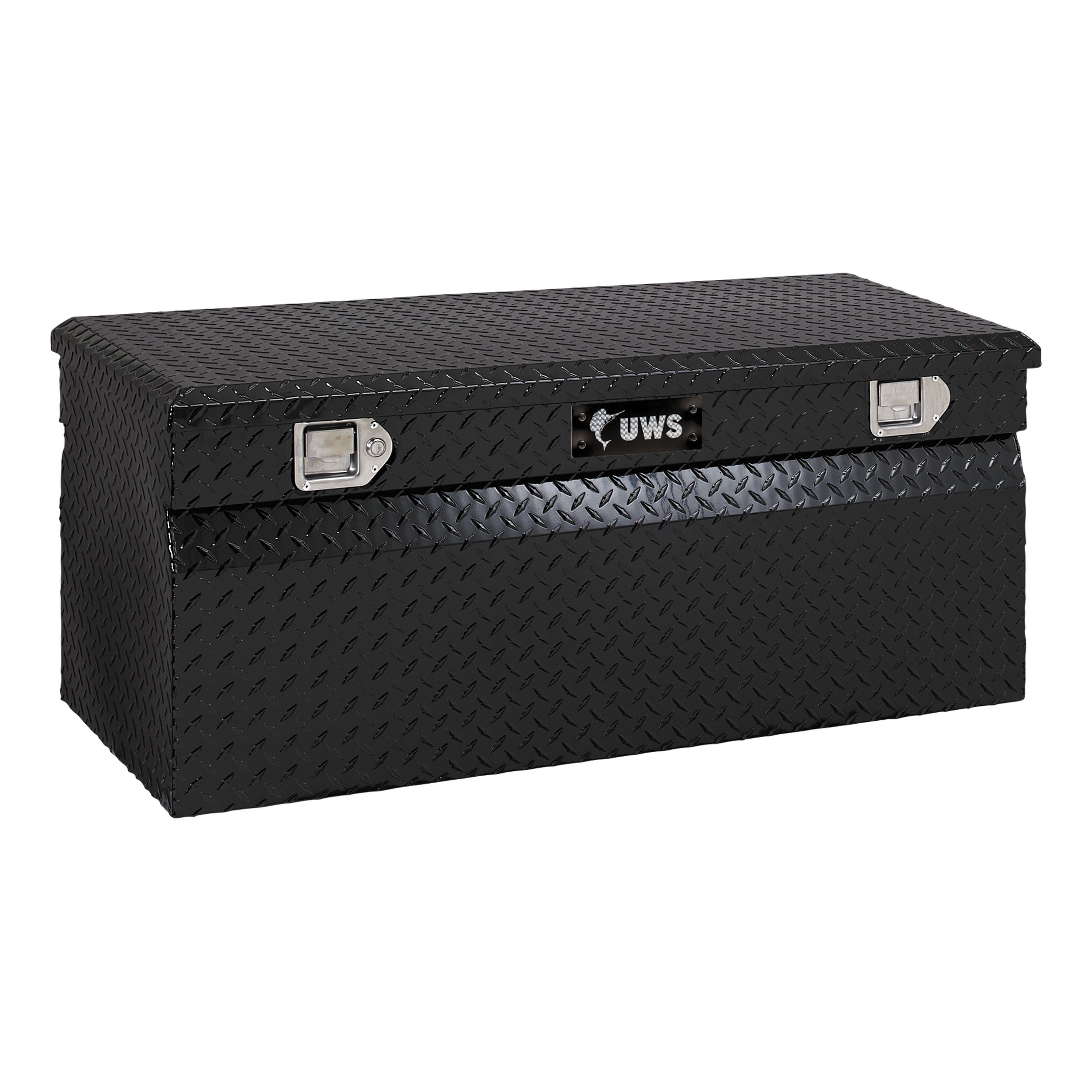 Caja de herramientas para camioneta en aluminio negro brillante de 48 pulgadas x 25 pulgadas x 21 pulgadas UWS EC20252.