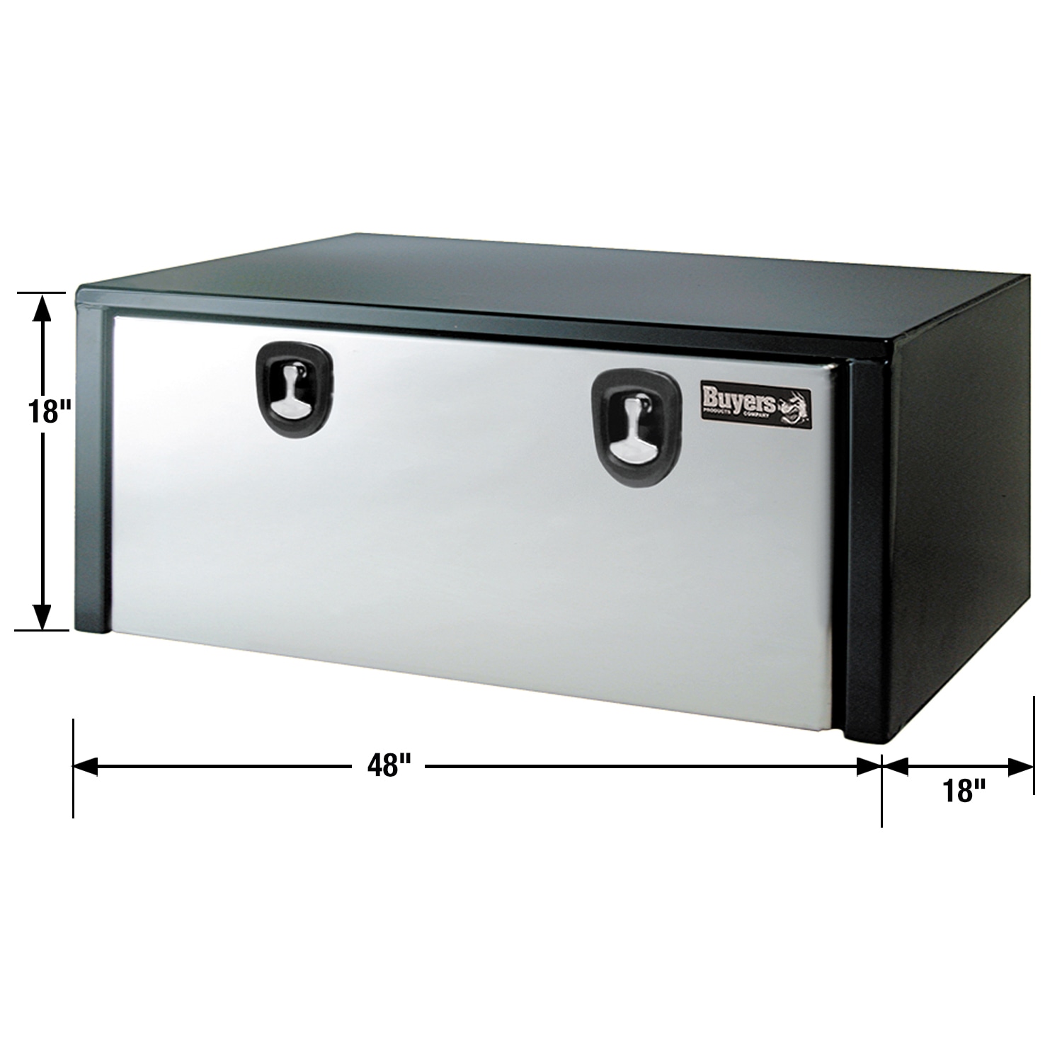 Caja de herramientas para camión de acero negro de 36 pulgadas x 18 pulgadas x 18 pulgadas de Buyers Products