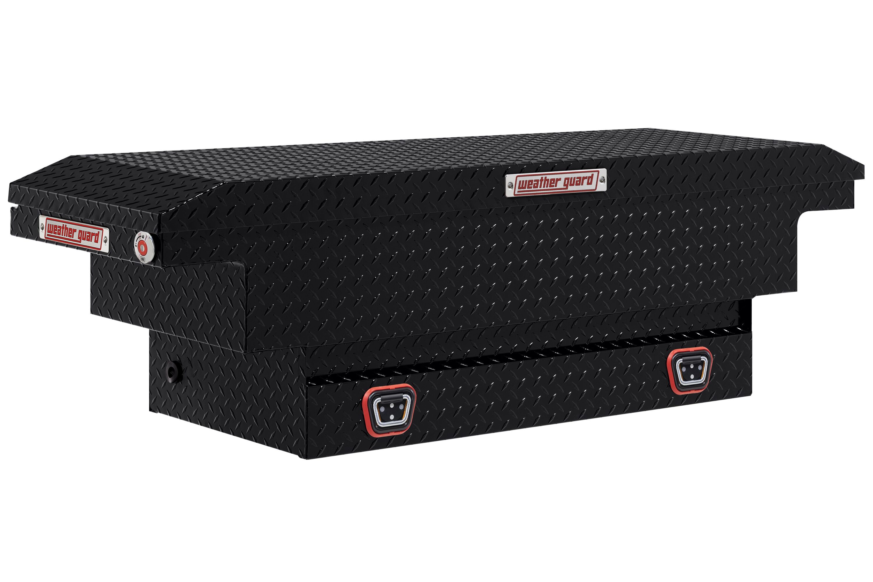 Caja de herramientas para camioneta cruzada de aluminio negro brillante de 62 pulgadas x 20 pulgadas x 18 pulgadas de Weather Guard