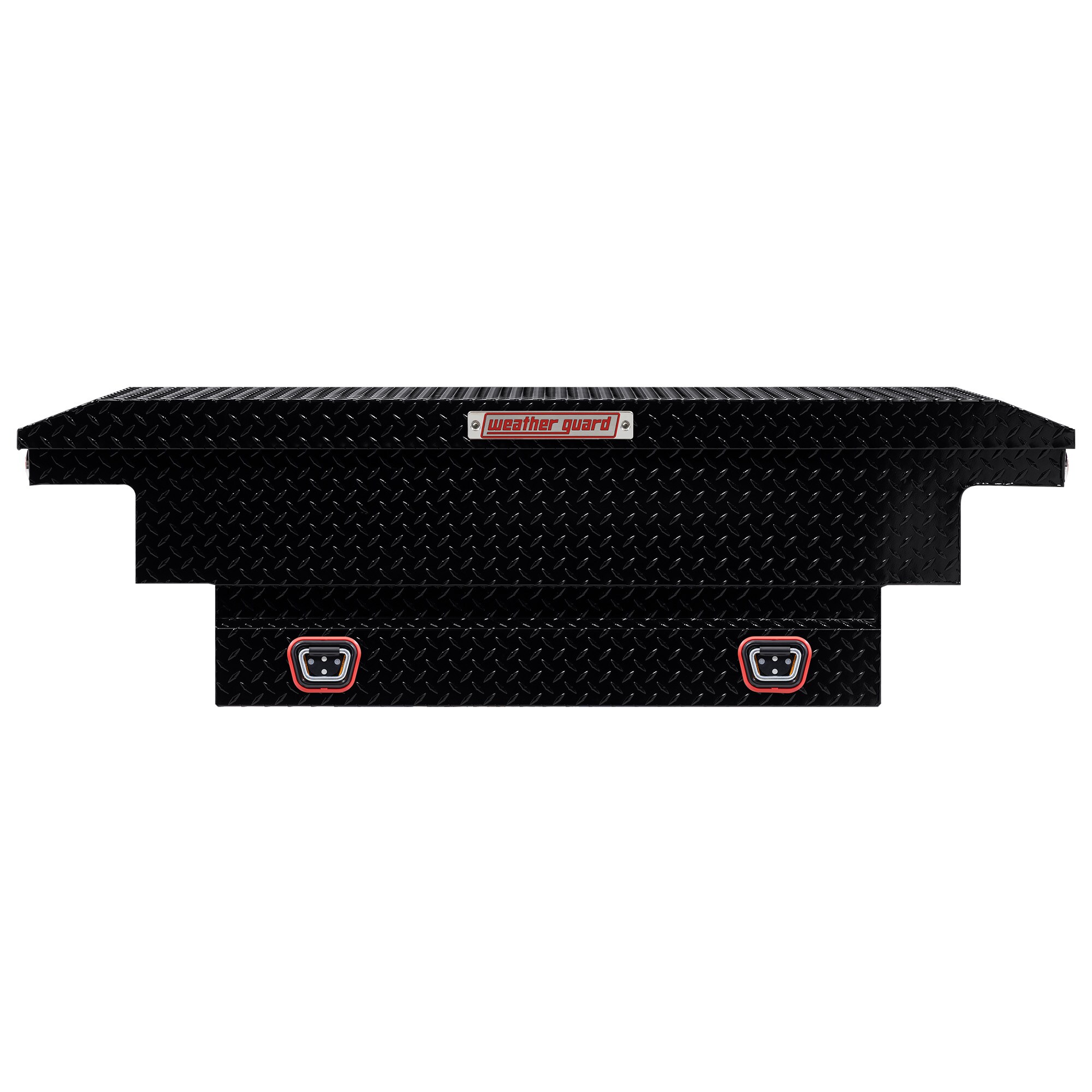 Caja de herramientas para camioneta cruzada de aluminio negro brillante de 62 pulgadas x 20 pulgadas x 18 pulgadas de Weather Guard