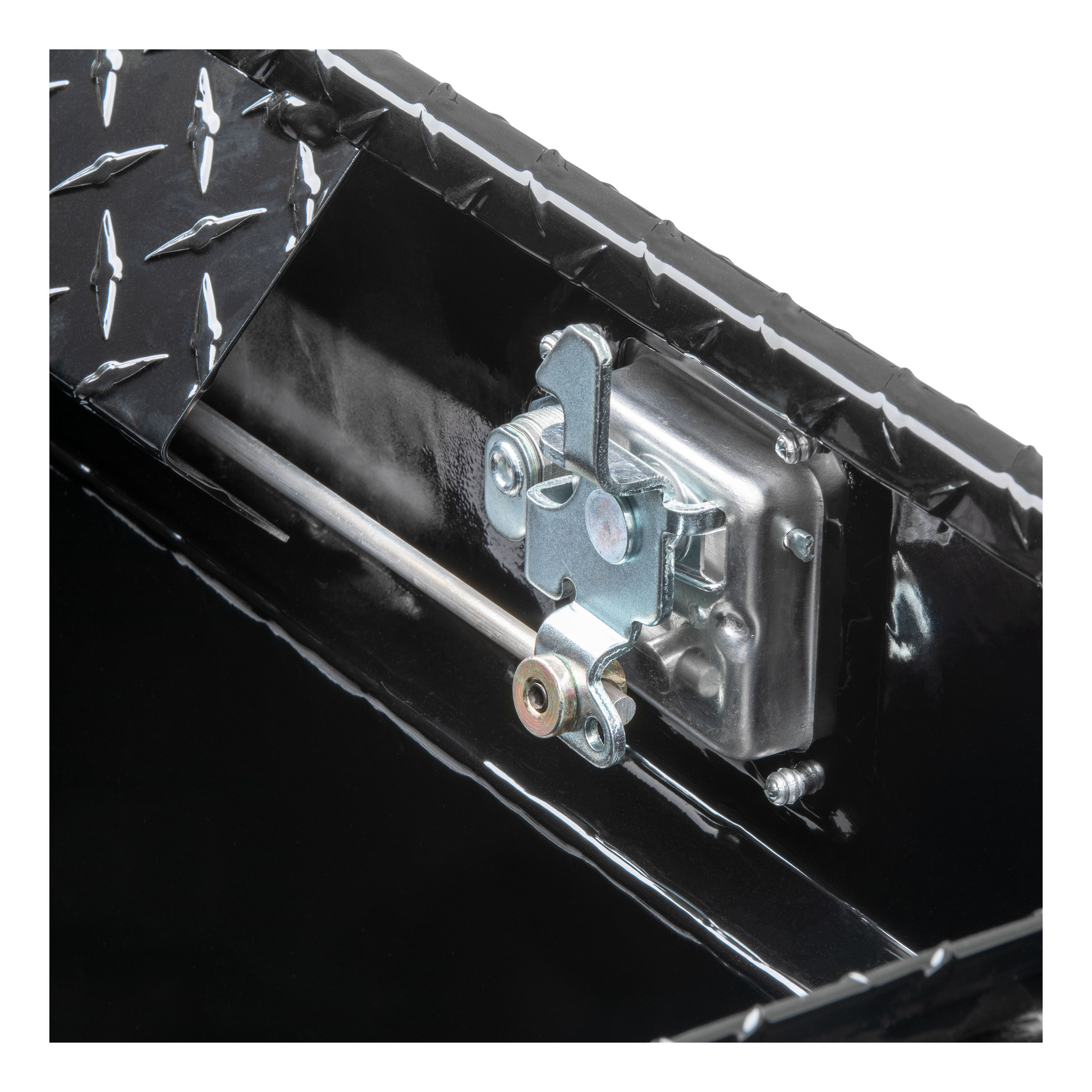 Caja de herramientas para camioneta de cruce de aluminio negro brillante de 66.875 pulgadas x 20 pulgadas x 14.75 pulgadas