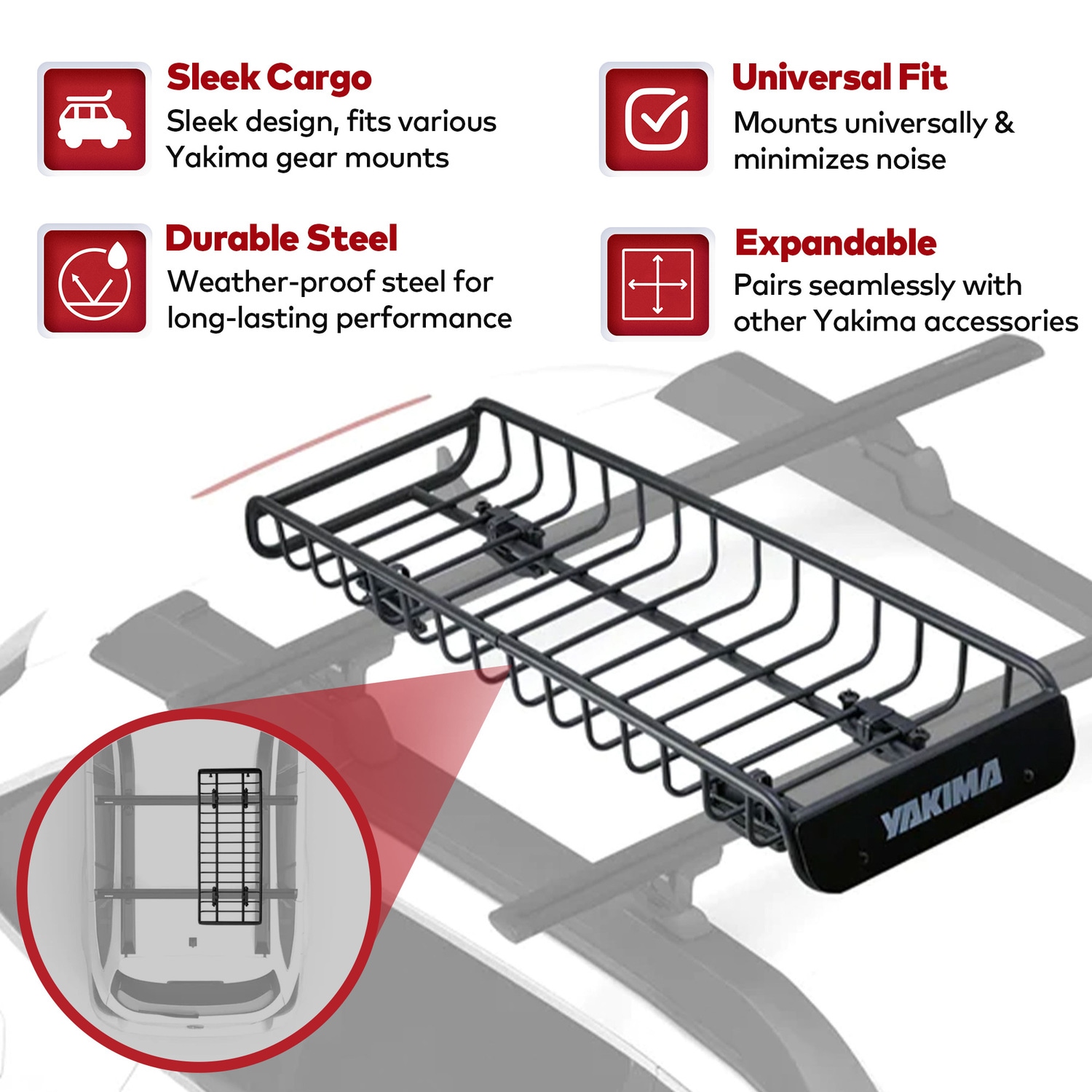 Kit de montaje para rack de techo de acero de 34 pulgadas YAKIMA 393356.