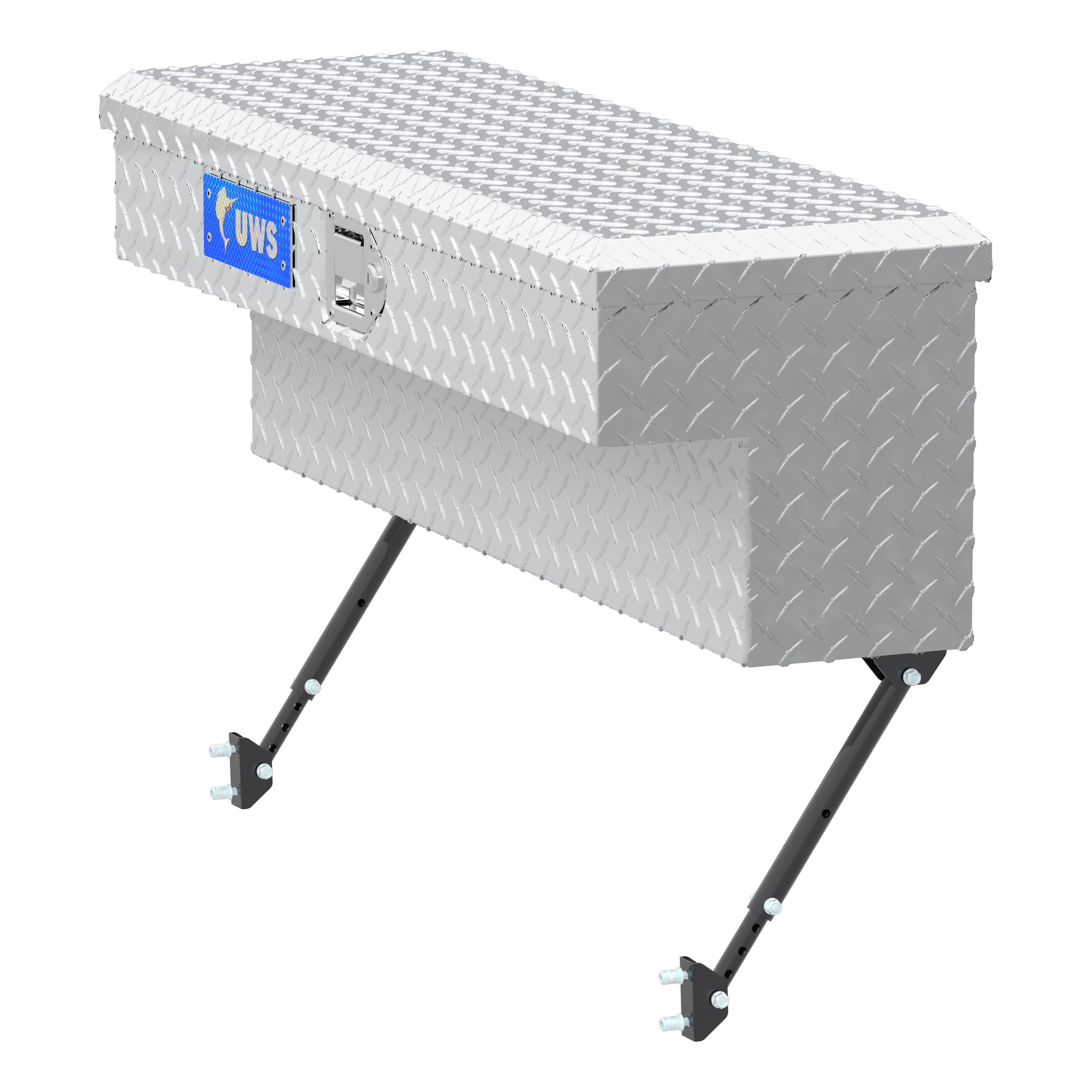 Caja de herramientas lateral para camioneta de aluminio brillante de 36.000 pulgadas x 11.375 pulgadas x 11.000 pulgadas UWS EC30071-MK2.