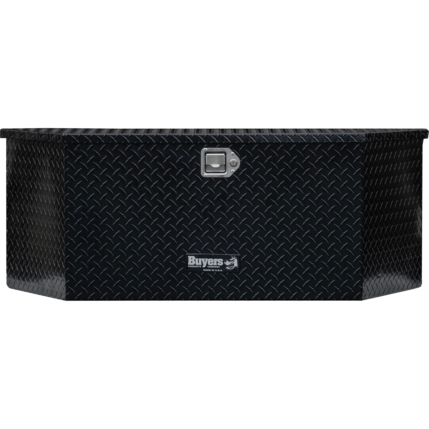 Caja de herramientas negra para remolque de aluminio con patrón de diamante de 15.24 pulgadas x 35.22 pulgadas x 14.83 pulgadas de Buyers Products