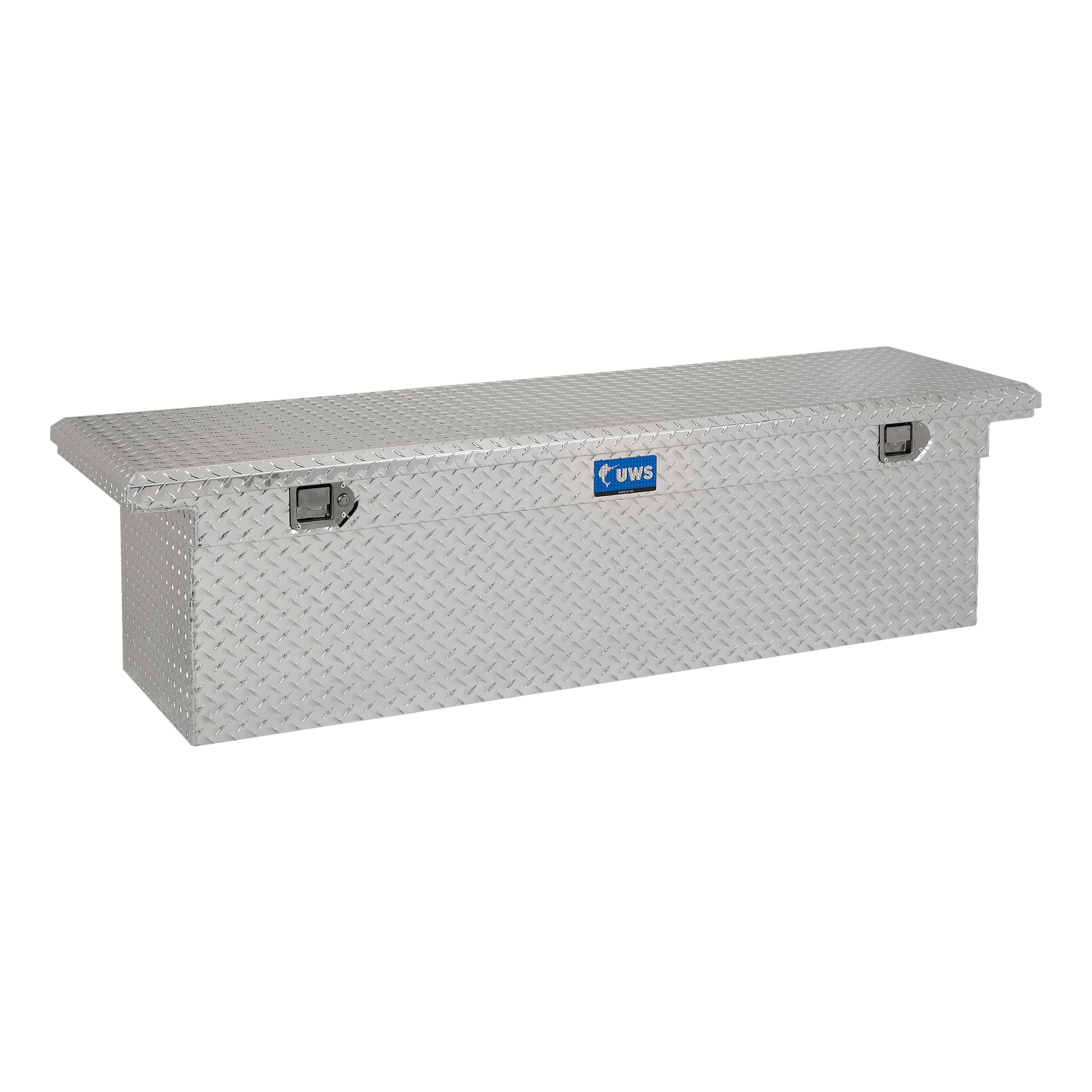 Caja de herramientas para camioneta Crossover de aluminio brillante de 69.875 pulgadas x 20 pulgadas x 17.625 pulgadas