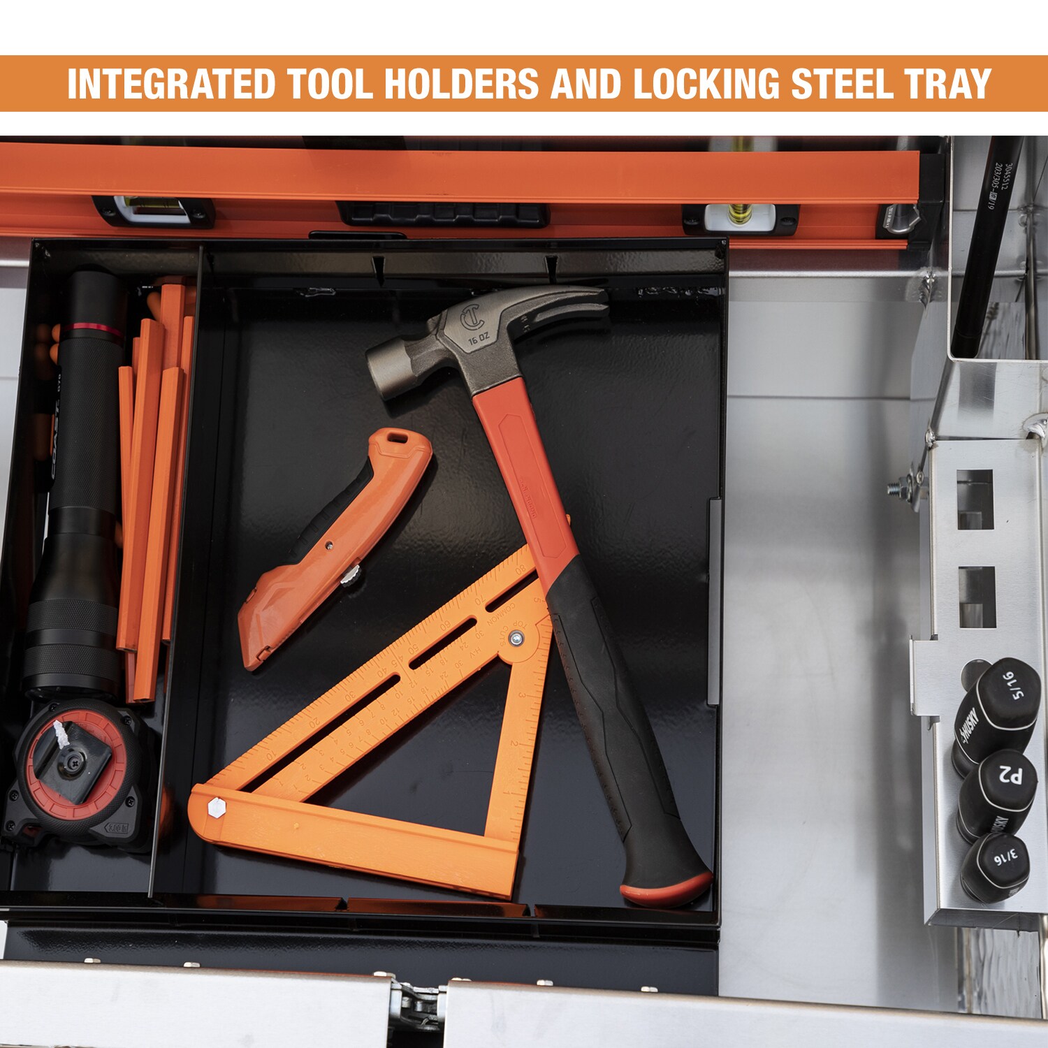Caja de herramientas para camioneta con cruz de aluminio en relieve de 71 pulgadas x 27 pulgadas x 23 pulgadas