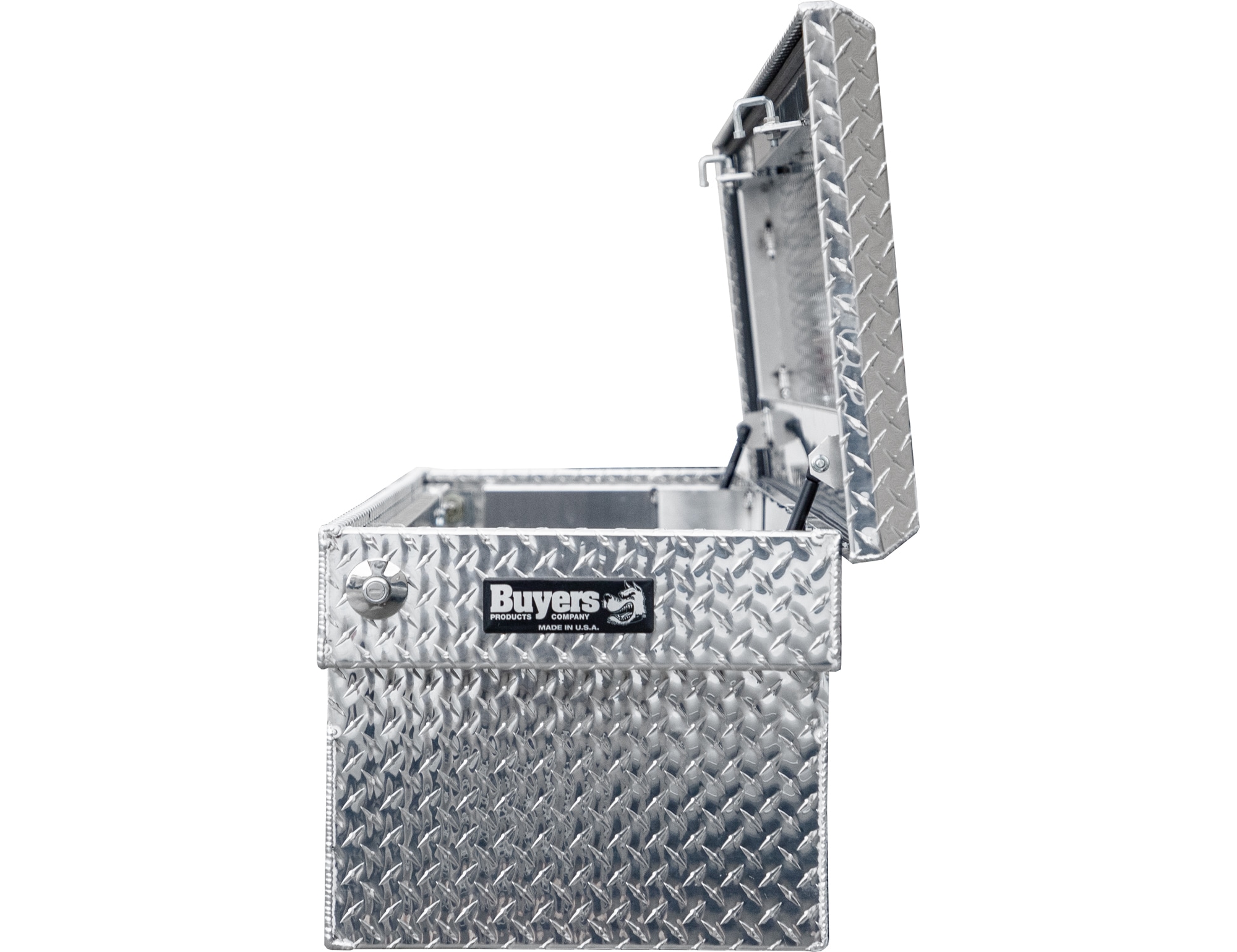 Caja de herramientas para camioneta con cruz de aluminio en relieve de 71 pulgadas x 27 pulgadas x 23 pulgadas