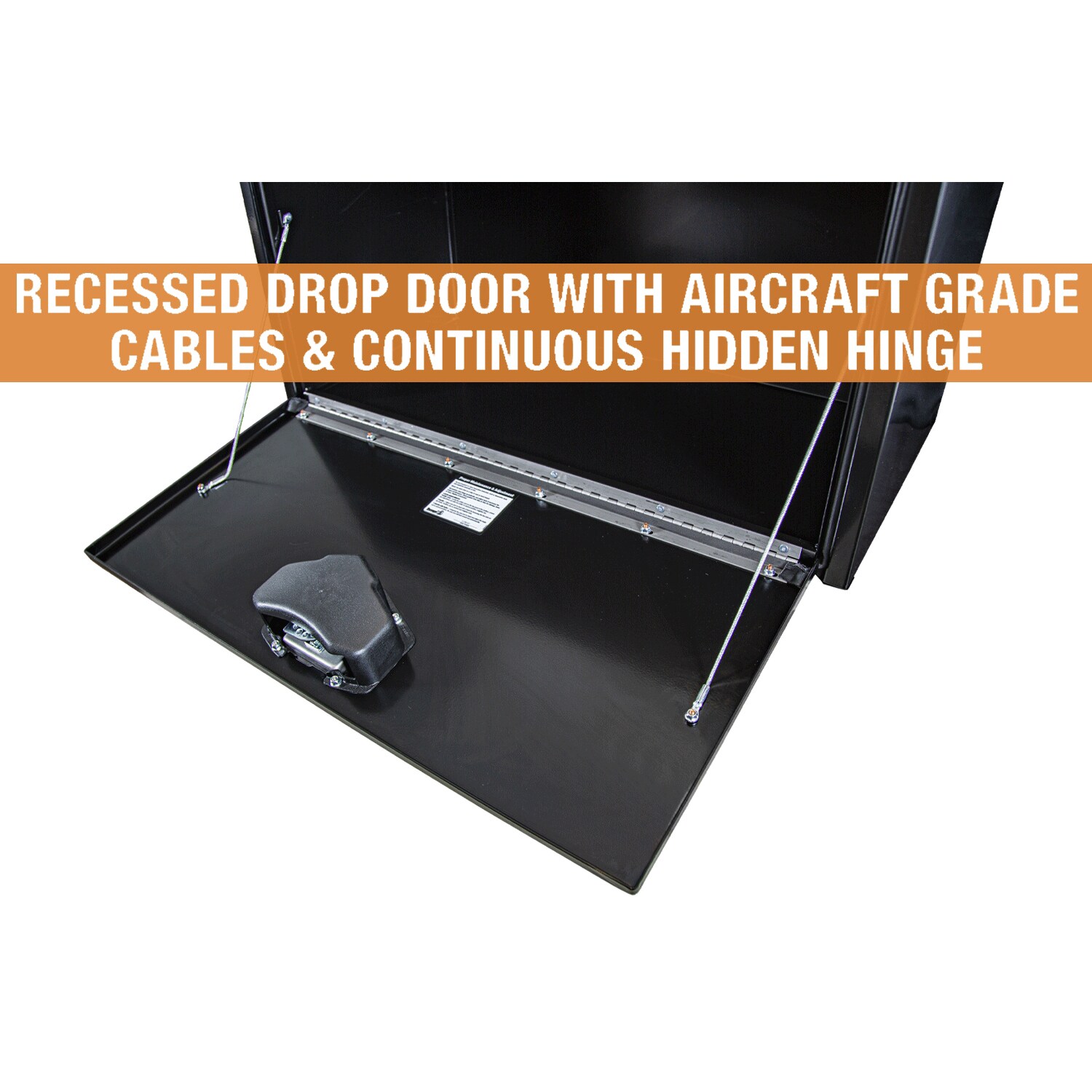 Caja de herramientas negra para camioneta debajo del cuerpo de acero liso de 36 pulgadas x 18 pulgadas x 18 pulgadas de Buyers Products 1702305MPP