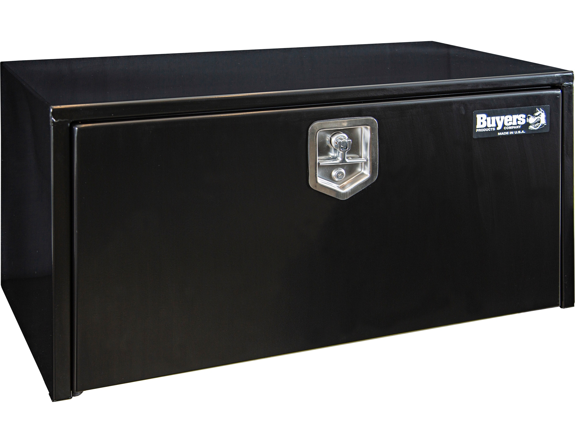 Caja de herramientas negra para camioneta debajo del cuerpo de acero liso de 36 pulgadas x 18 pulgadas x 18 pulgadas de Buyers Products 1702305MPP
