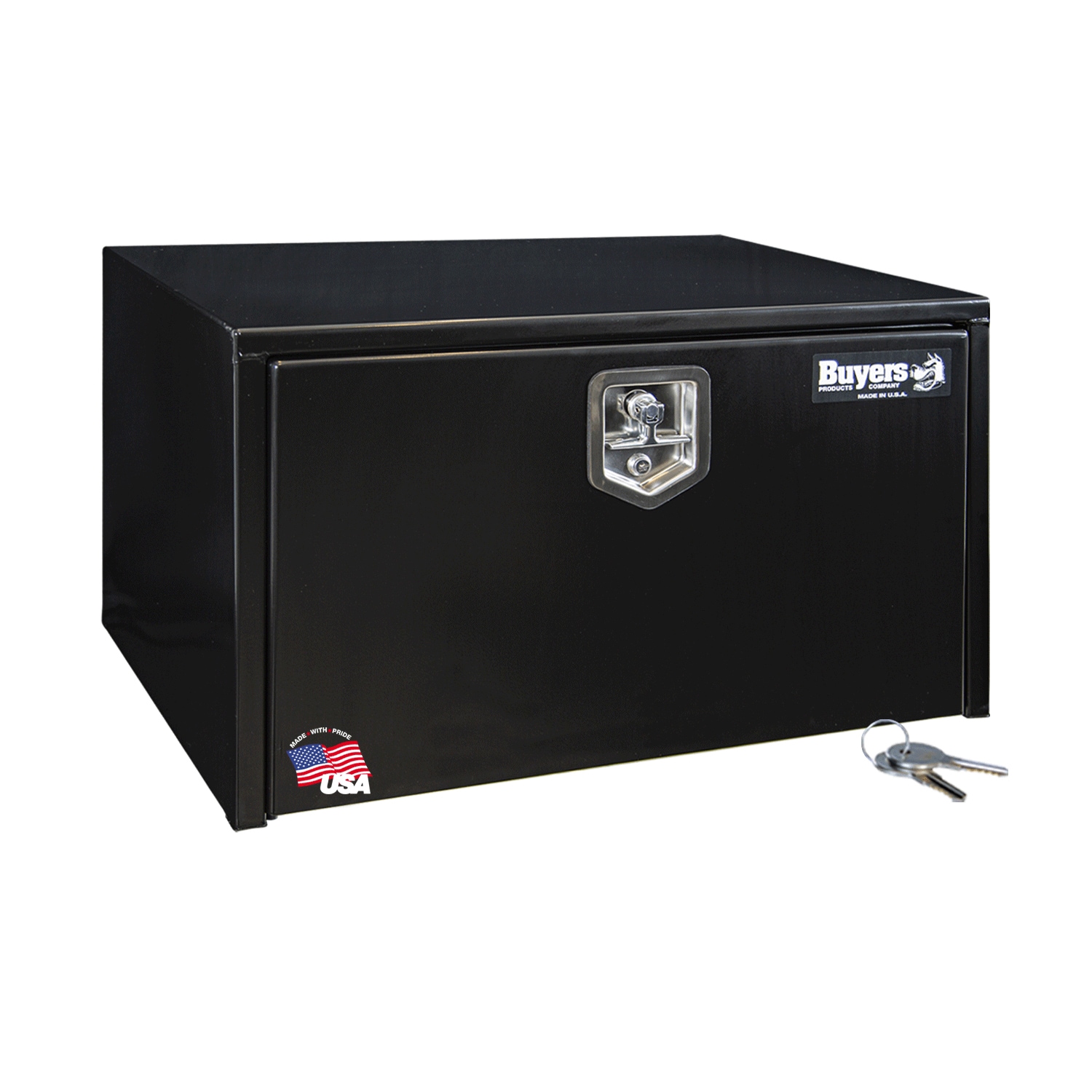 Caja de herramientas para camión de acero negro para debajo del cuerpo de 30 pulgadas x 18 pulgadas x 18 pulgadas de Buyers Products