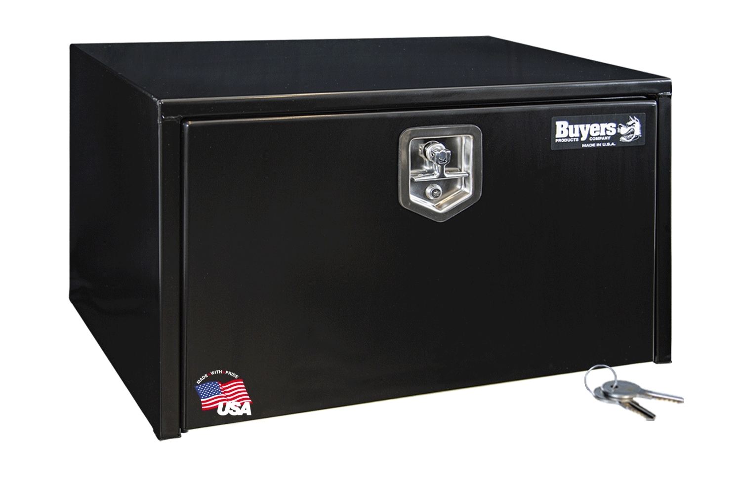 Caja de herramientas para camión de acero negro para debajo del cuerpo de 30 pulgadas x 18 pulgadas x 18 pulgadas de Buyers Products