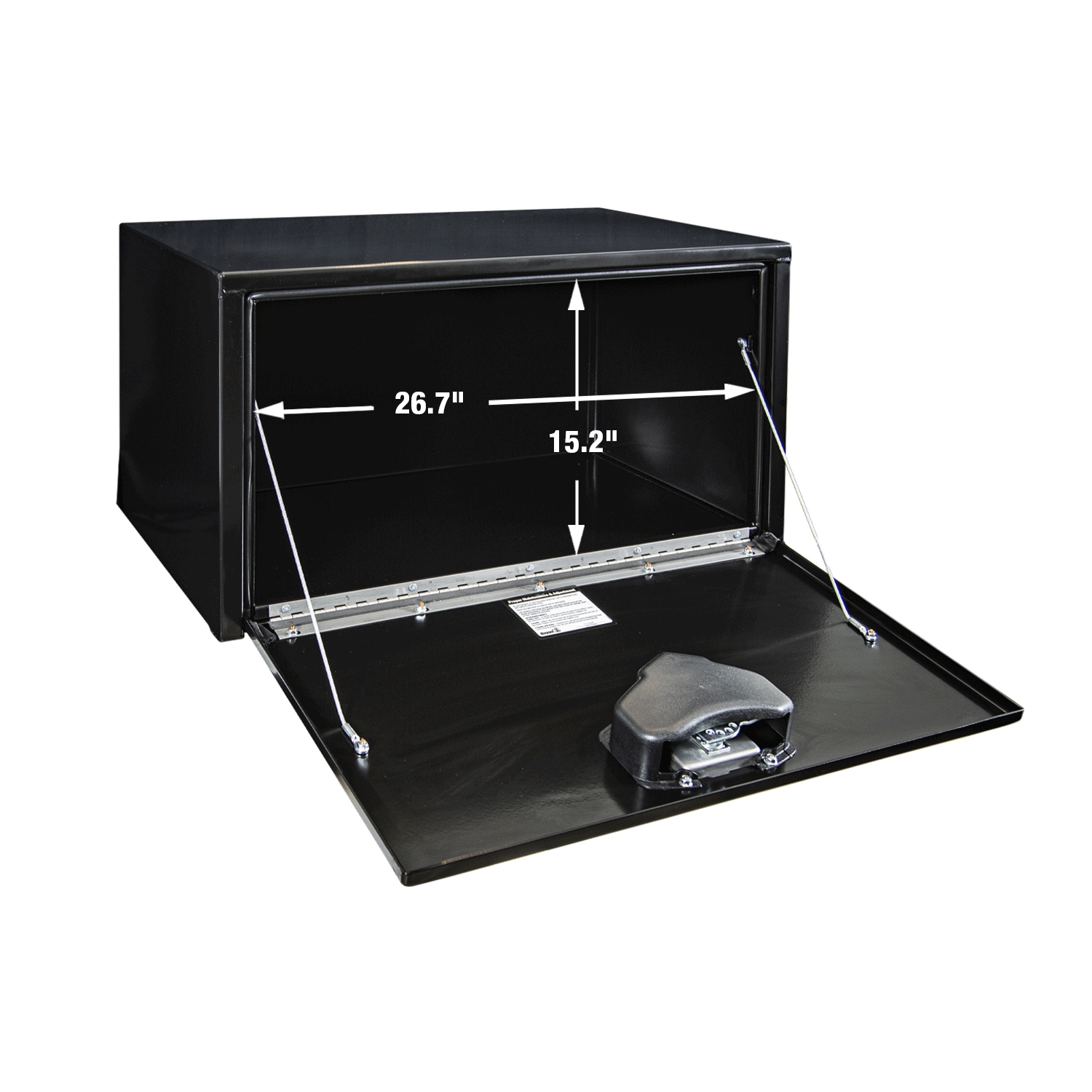 Caja de herramientas para camión de acero negro para debajo del cuerpo de 30 pulgadas x 18 pulgadas x 18 pulgadas de Buyers Products