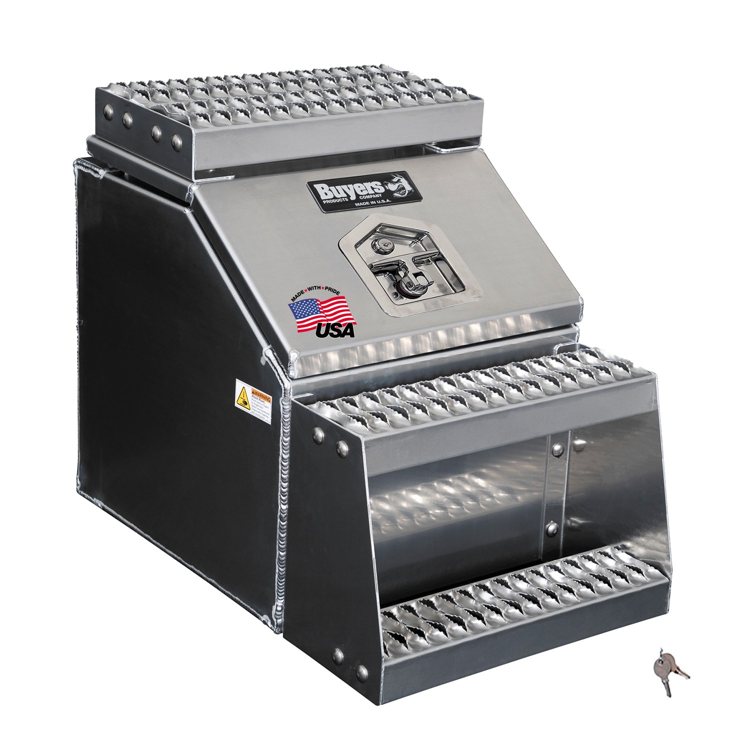 Caja de herramientas para camión de aluminio liso de 36.2 pulgadas x 28.5 pulgadas x 23.3 pulgadas - Producto para compradores 1705284