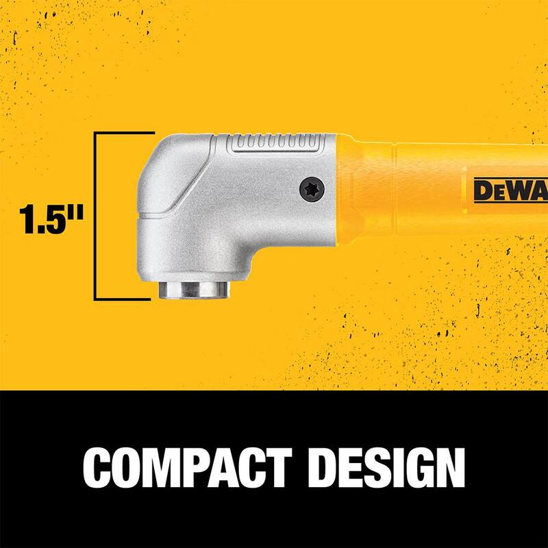 DEWALT Taladro de martillo inalámbrico sin escobillas de 20V MAX XR de 3 velocidades 1/2 pulg (solo herramienta) y Accesorio magnético de ángulo recto MAXFIT - DCD996BWRA60