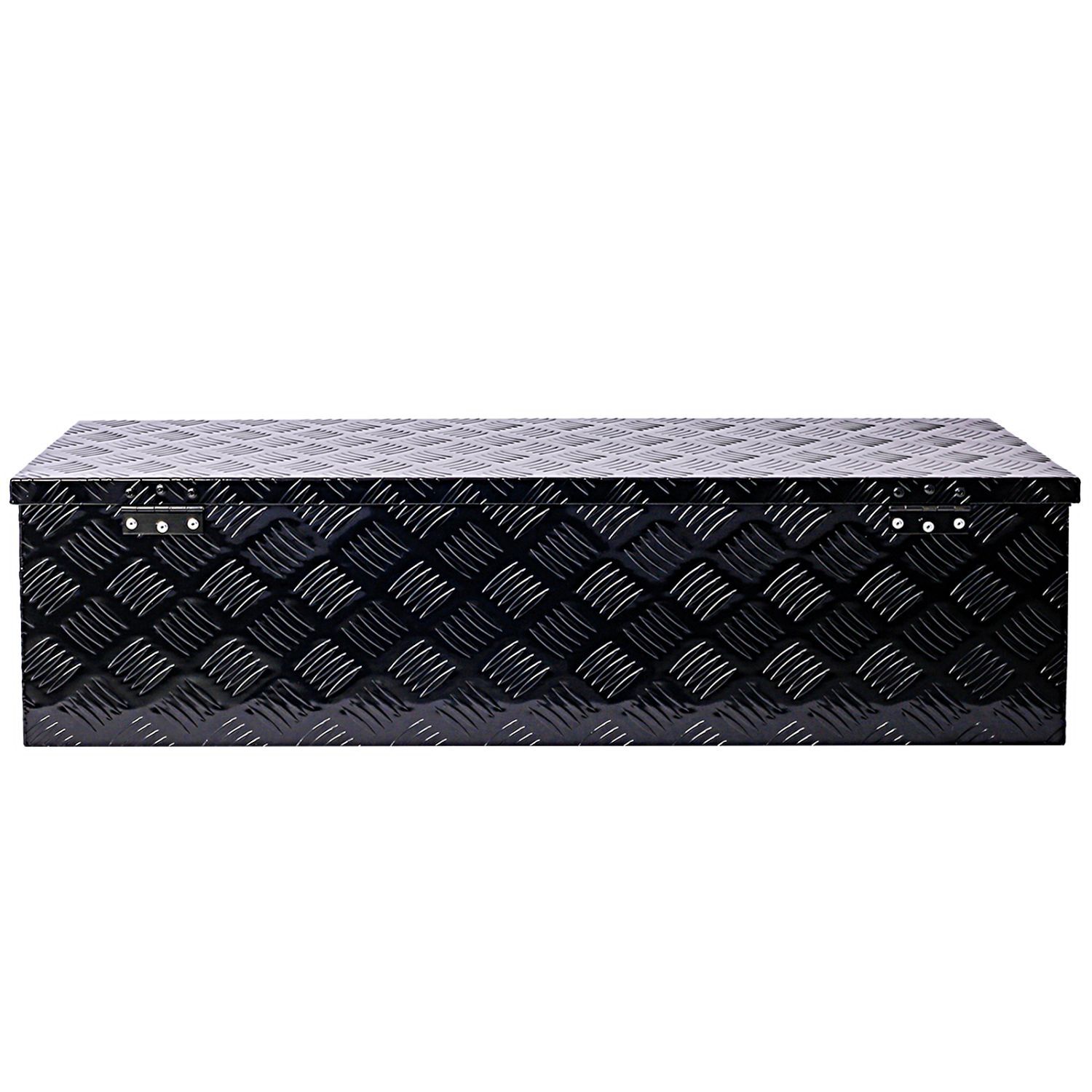Caja de herramientas para remolque de camioneta en aluminio negro de 39 pulgadas x 13 pulgadas x 10.2 pulgadas Kahomvis GH-QPW4-855