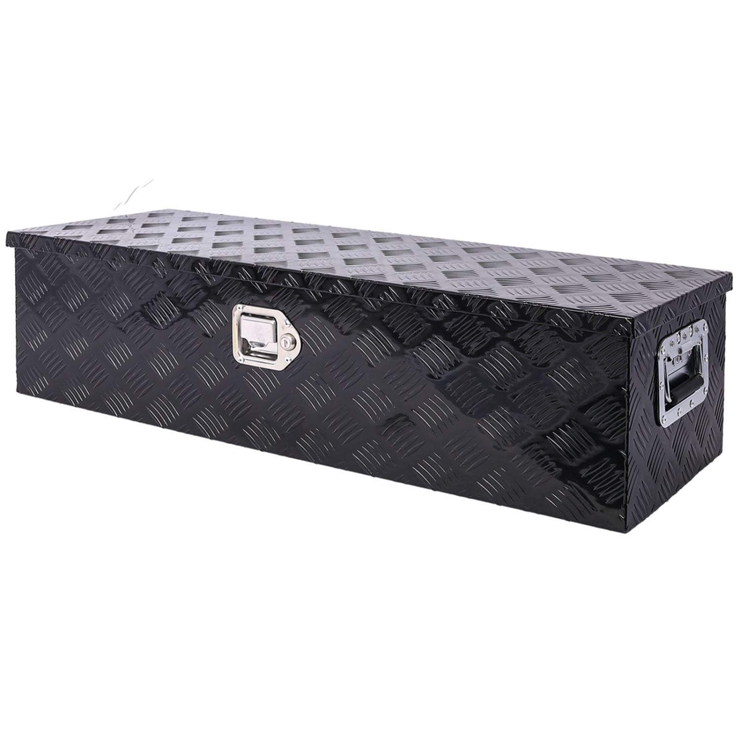 Caja de herramientas para remolque de camioneta en aluminio negro de 39 pulgadas x 13 pulgadas x 10.2 pulgadas Kahomvis GH-QPW4-855
