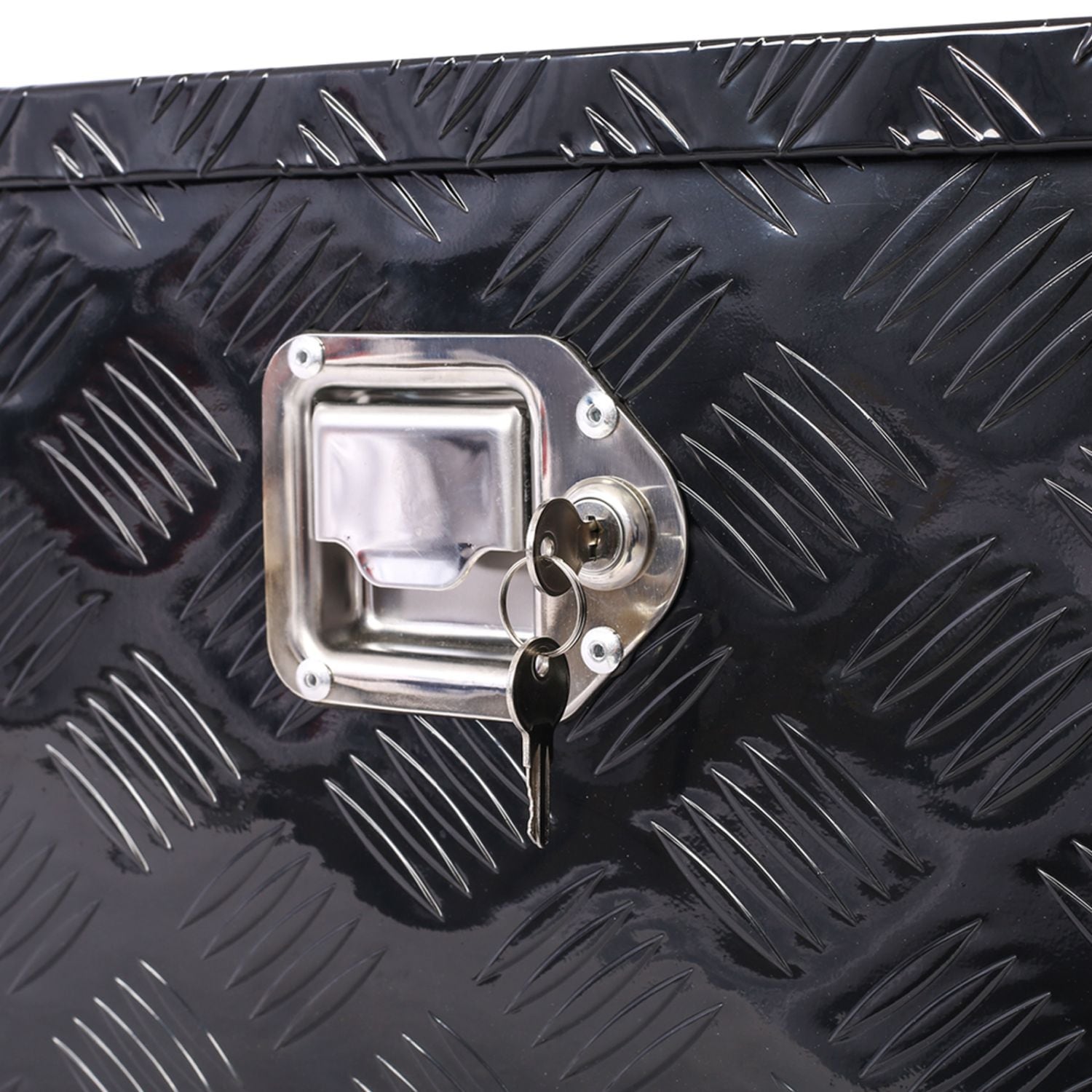 Caja de herramientas para remolque de camioneta en aluminio negro de 39 pulgadas x 13 pulgadas x 10.2 pulgadas Kahomvis GH-QPW4-855