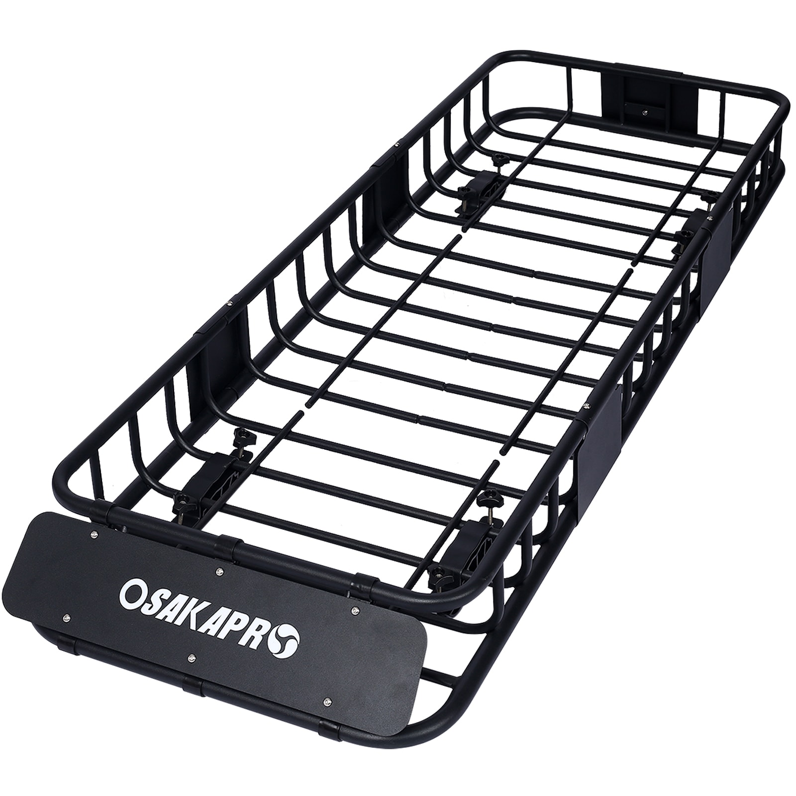 Cesta de almacenamiento de carga para el techo Kahomvis para portaequipajes en el techo de 22.8 pulgadas de largo x 65.2 pulgadas de ancho x 6 pulgadas de alto en acero GH-QP214-104