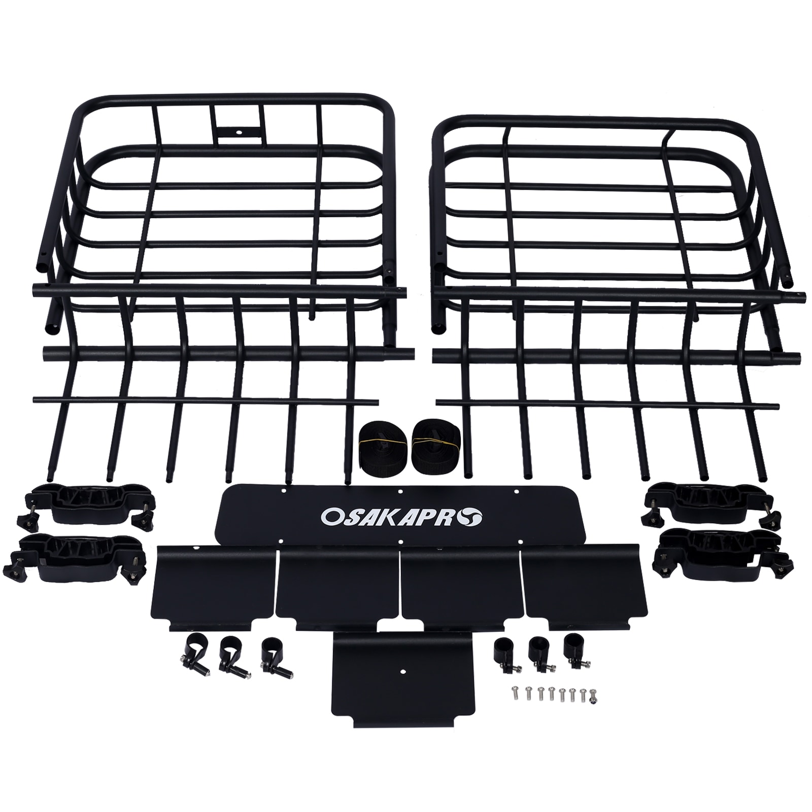 Cesta de almacenamiento de carga para el techo Kahomvis para portaequipajes en el techo de 22.8 pulgadas de largo x 65.2 pulgadas de ancho x 6 pulgadas de alto en acero GH-QP214-104