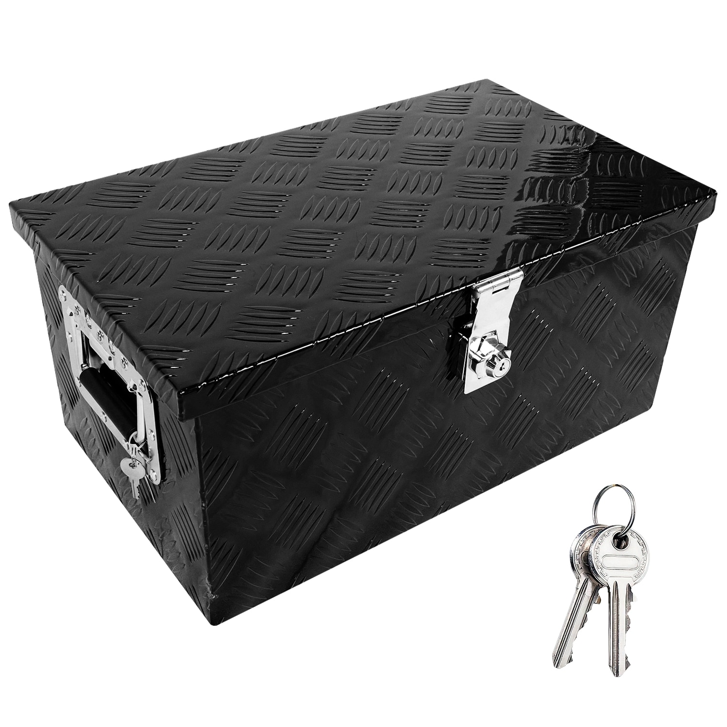 Caja de herramientas para camión en aluminio negro de 20 pulgadas x 11.8 pulgadas x 9.3 pulgadas Kahomvis SUPER-QP214-917