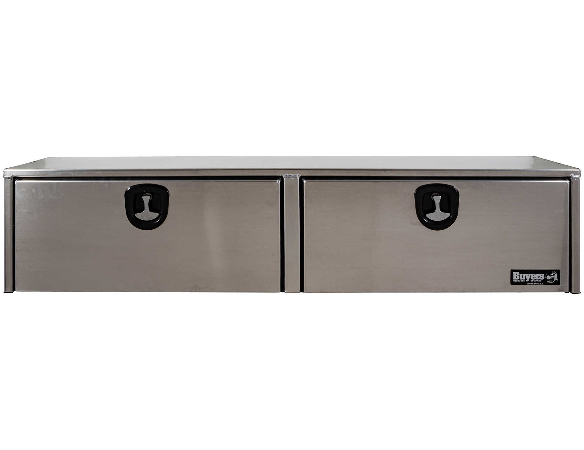 Caja de herramientas para camioneta de montaje superior de aluminio liso de 72 pulgadas x 16 pulgadas x 18 pulgadas de Buyers Products