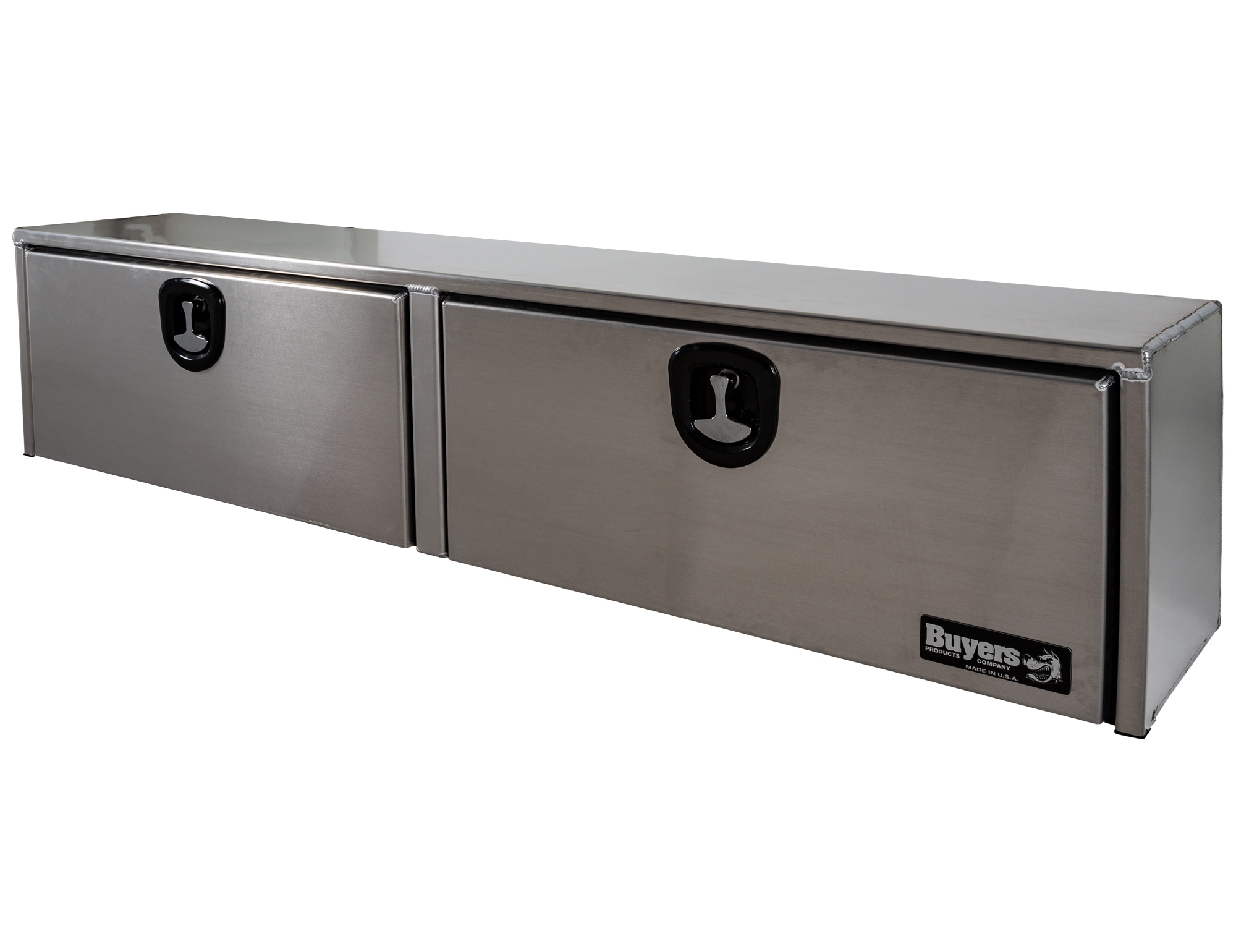 Caja de herramientas para camioneta de montaje superior de aluminio liso de 72 pulgadas x 16 pulgadas x 18 pulgadas de Buyers Products