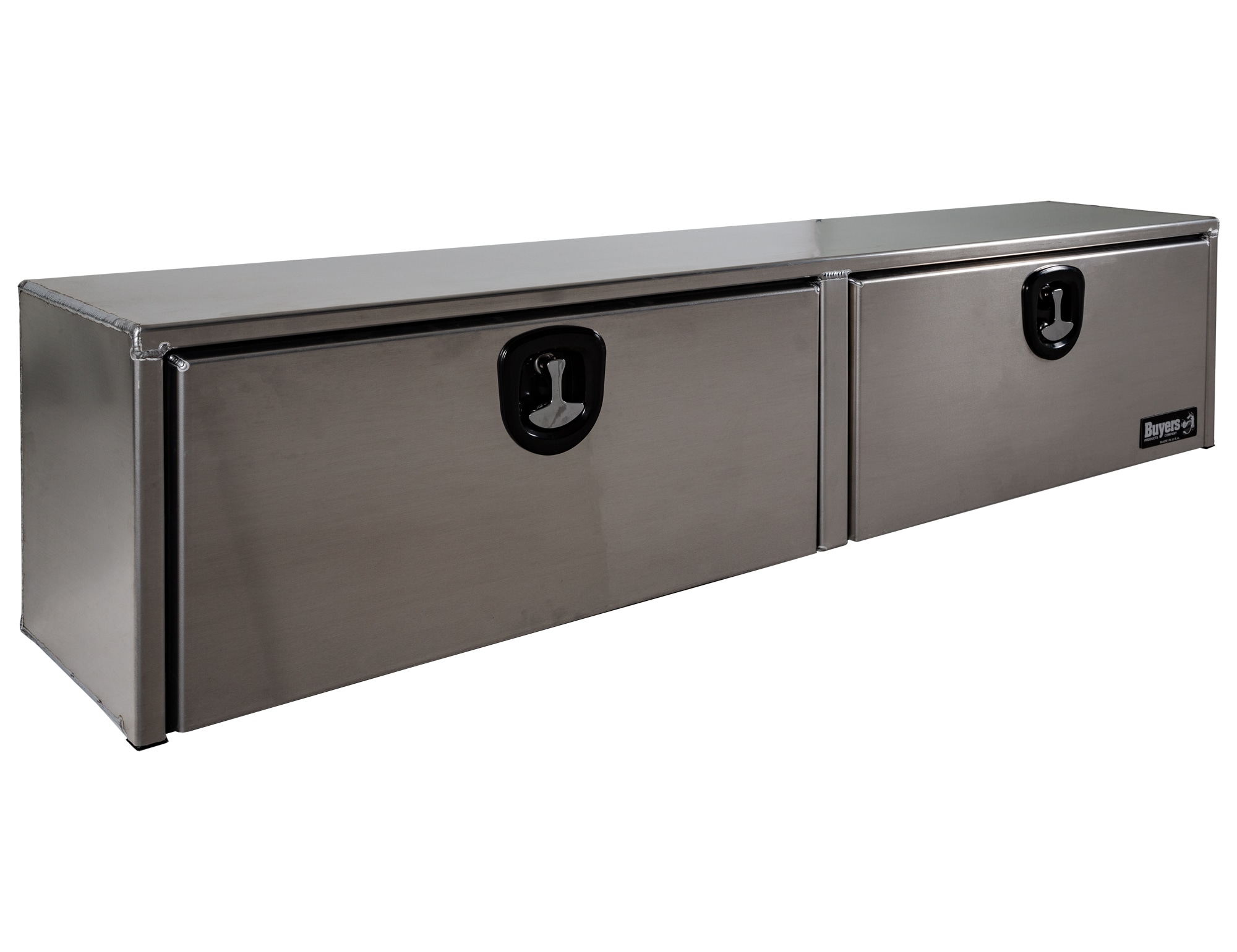 Caja de herramientas para camioneta de montaje superior de aluminio liso de 72 pulgadas x 16 pulgadas x 18 pulgadas de Buyers Products
