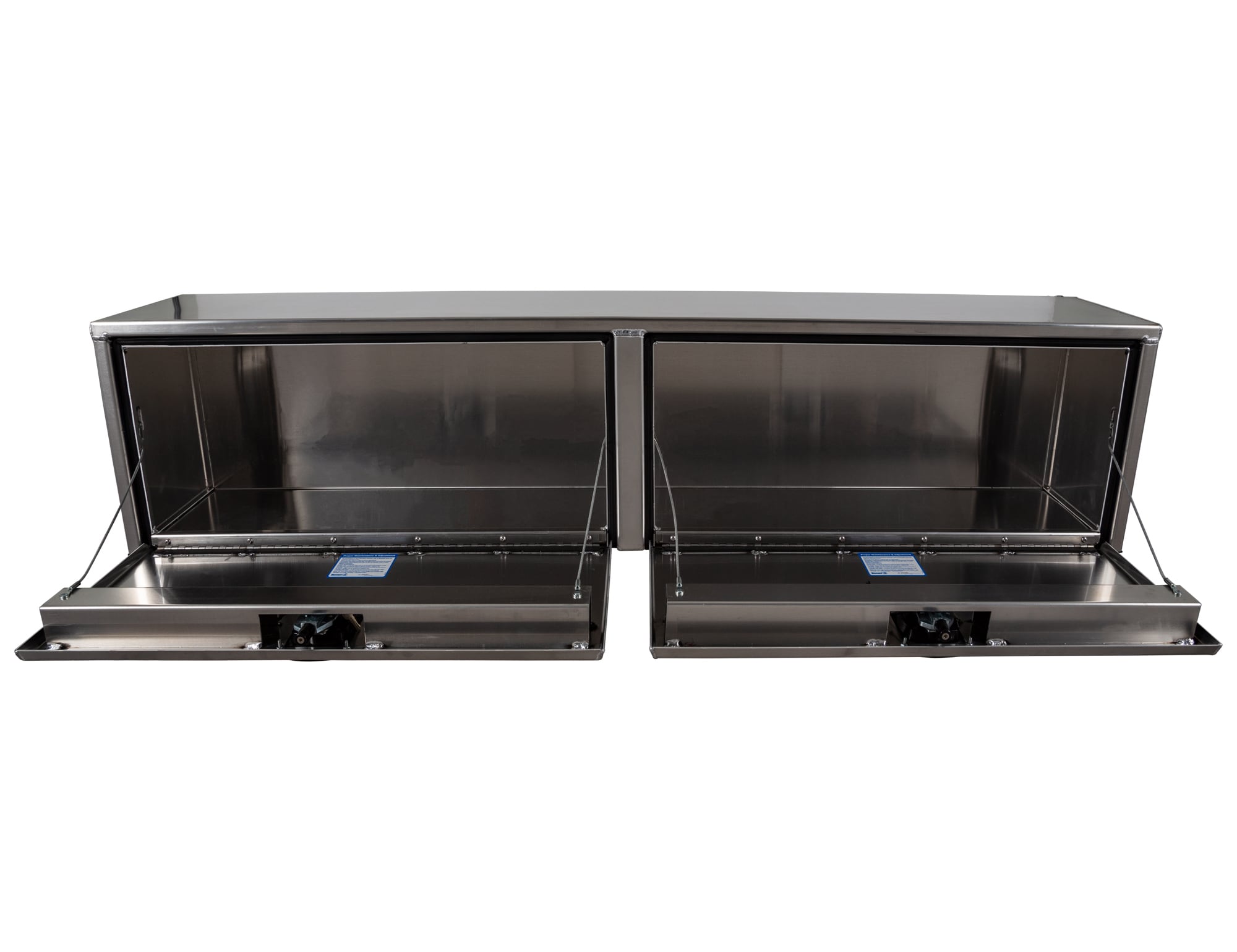 Caja de herramientas para camioneta de montaje superior de aluminio liso de 72 pulgadas x 16 pulgadas x 18 pulgadas de Buyers Products