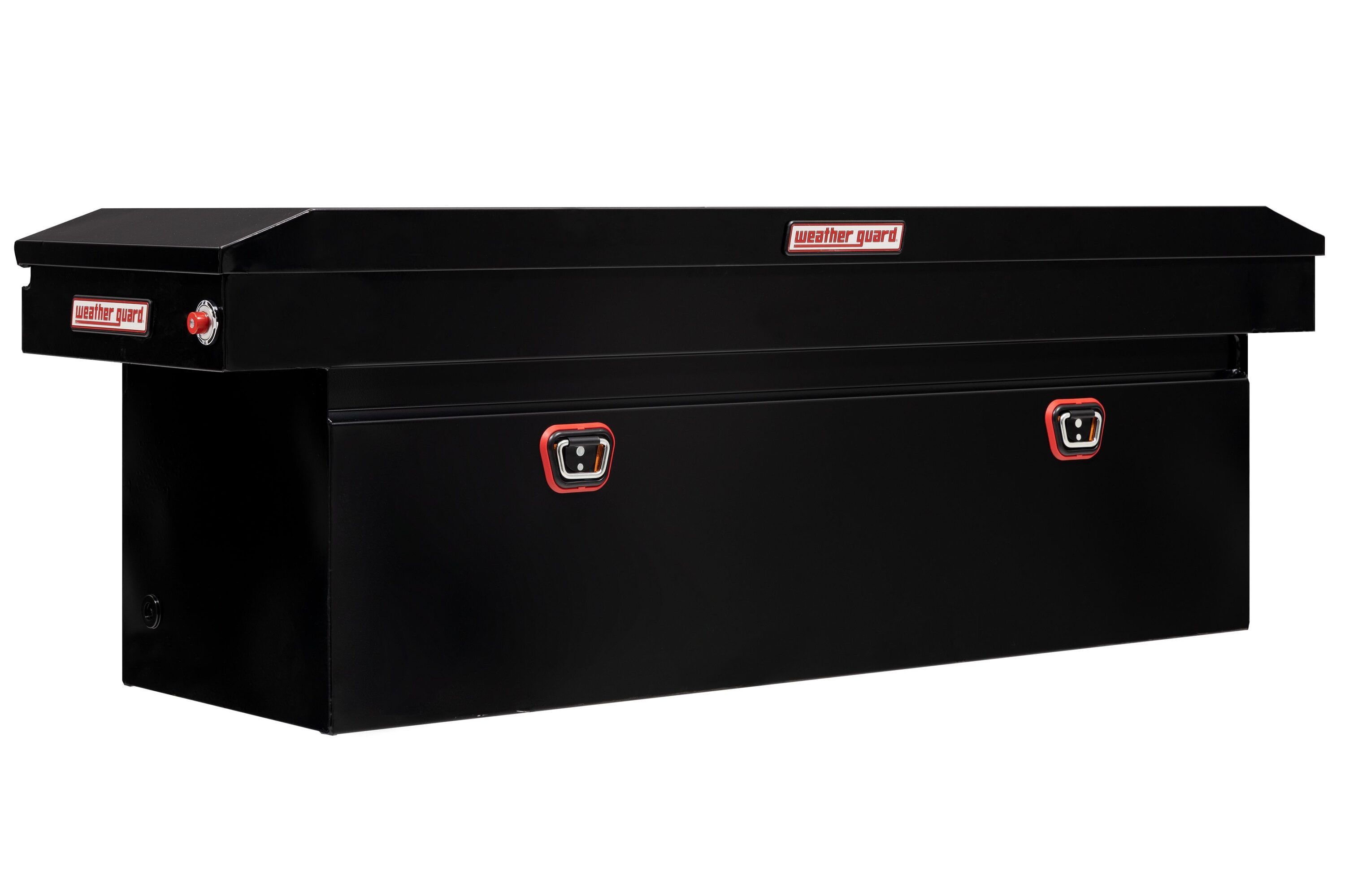 Caja metálica para herramientas de camioneta tipo crossover en negro brillante de 72 pulgadas x 20 pulgadas x 24 pulgadas de Weather Guard