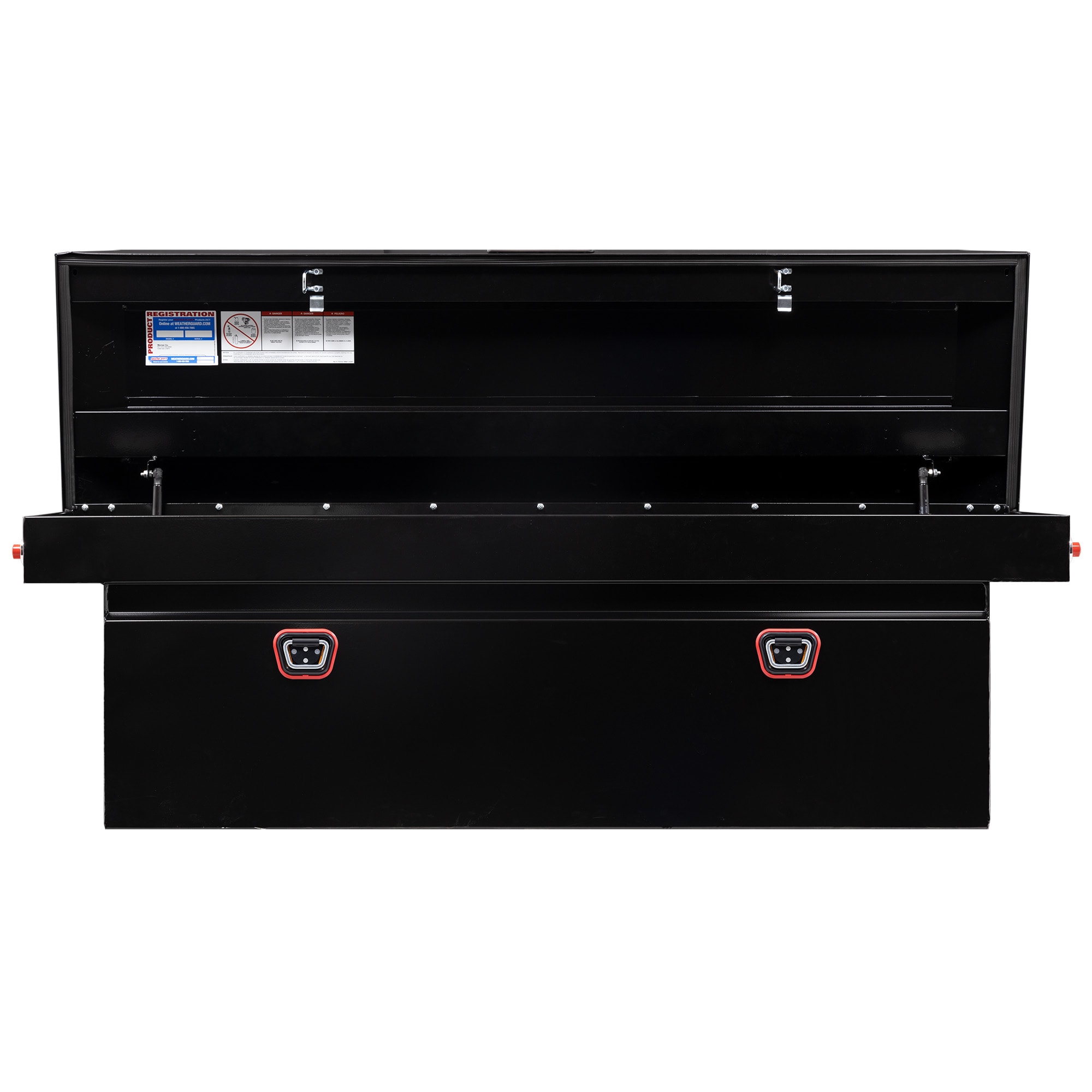 Caja metálica para herramientas de camioneta tipo crossover en negro brillante de 72 pulgadas x 20 pulgadas x 24 pulgadas de Weather Guard