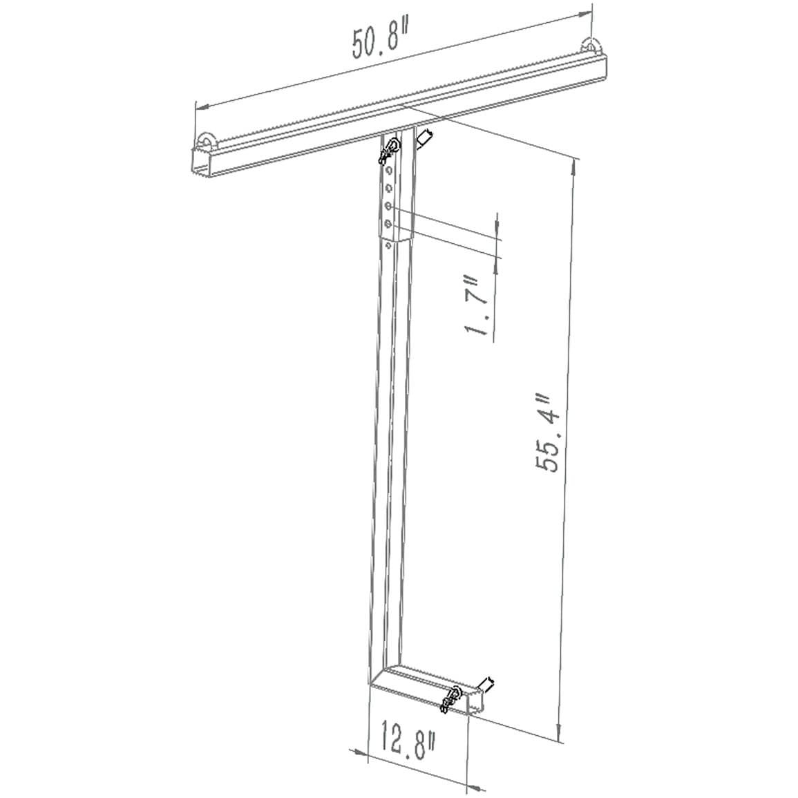 Extensor de caja de camioneta Buyers Products: Extensión de acero negro de 4 pies para equipos grandes - Se adapta a cualquier camioneta de carga