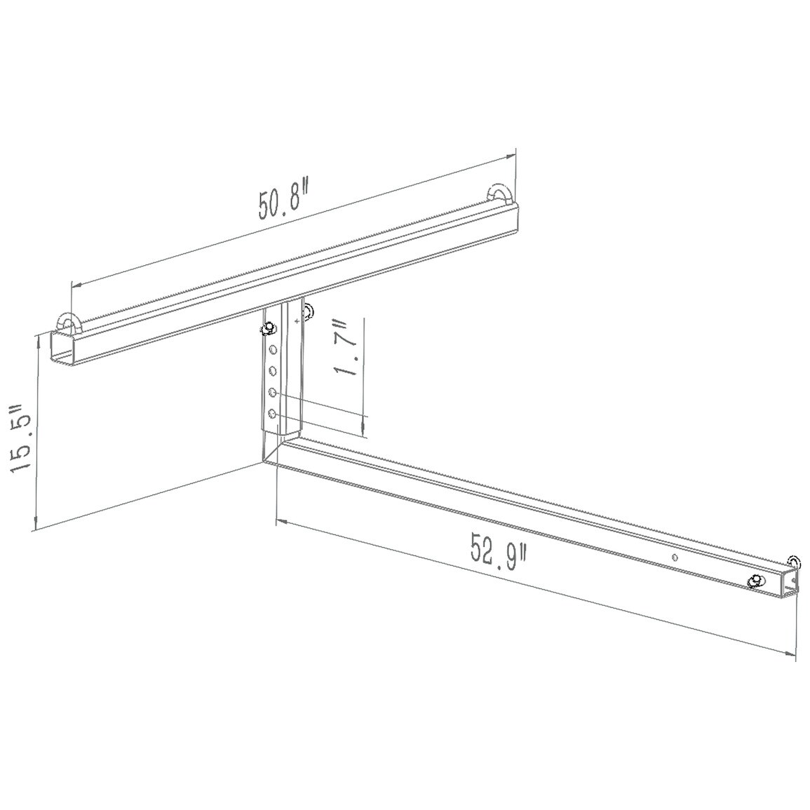Extensor de caja de camioneta Buyers Products: Extensión de acero negro de 4 pies para equipos grandes - Se adapta a cualquier camioneta de carga
