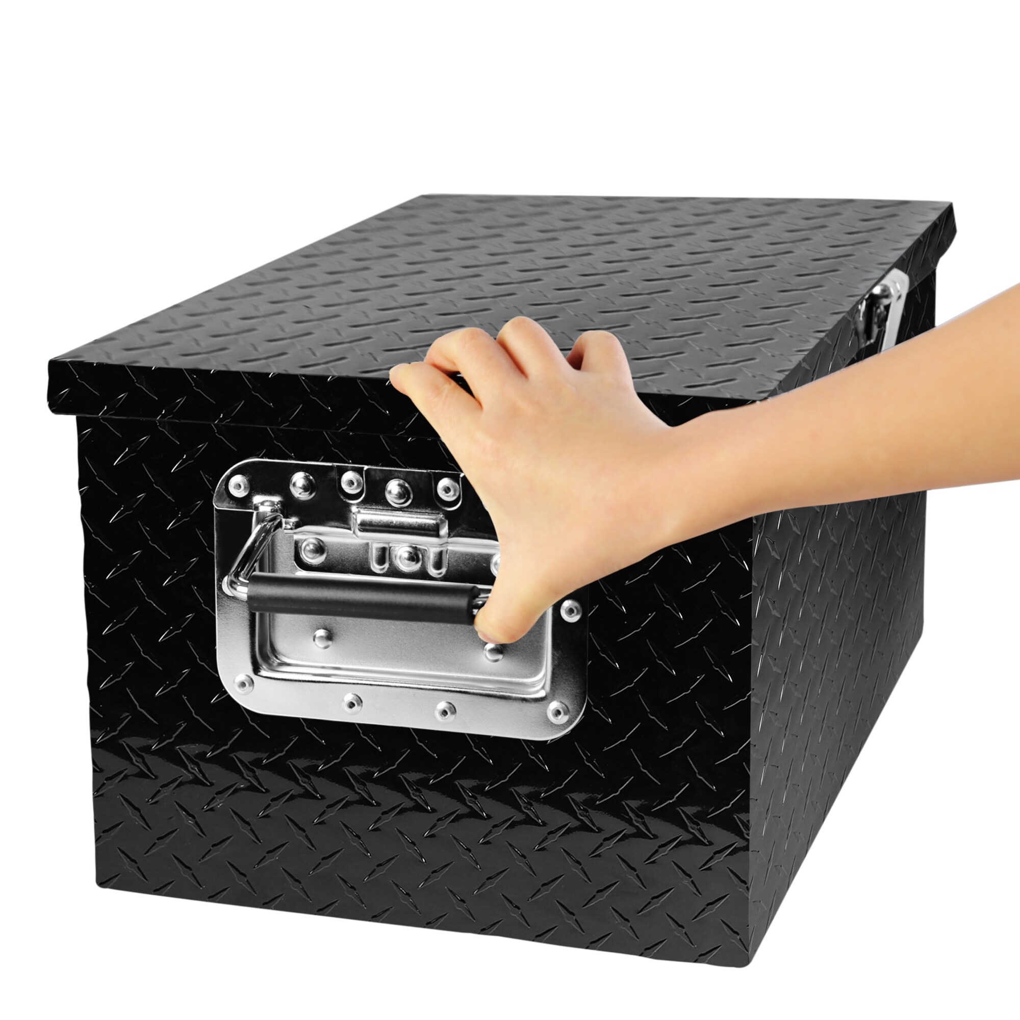 Caja de herramientas para camión de aluminio negro Kahomvis de 20 pulgadas x 11.8 pulgadas x 9.3 pulgadas YS-QP214-471