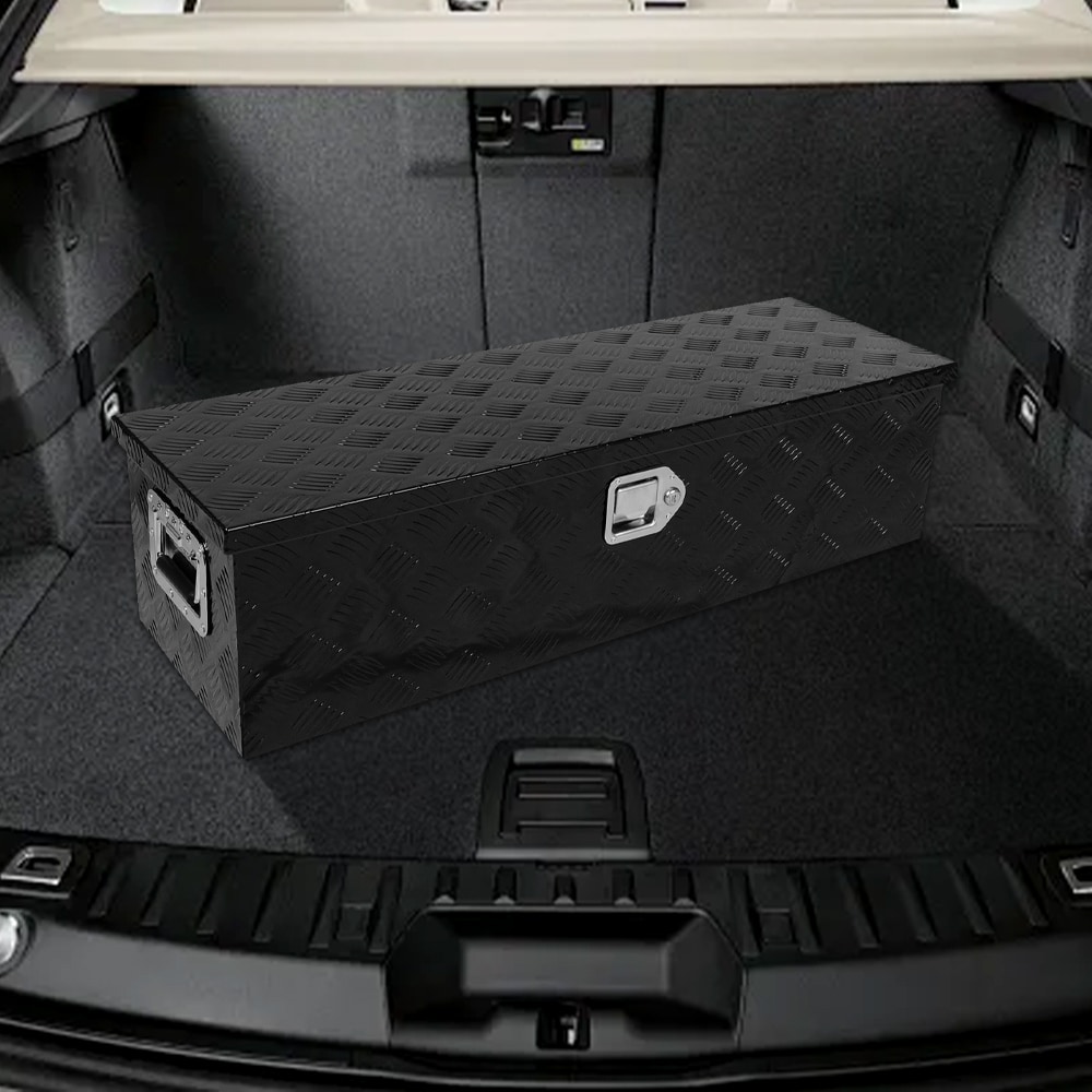 Caja de herramientas para camión, en aluminio negro de 38.8 pulgadas x 12.8 pulgadas x 10.4 pulgadas SUPER-QP214-930 de Kahomvis.