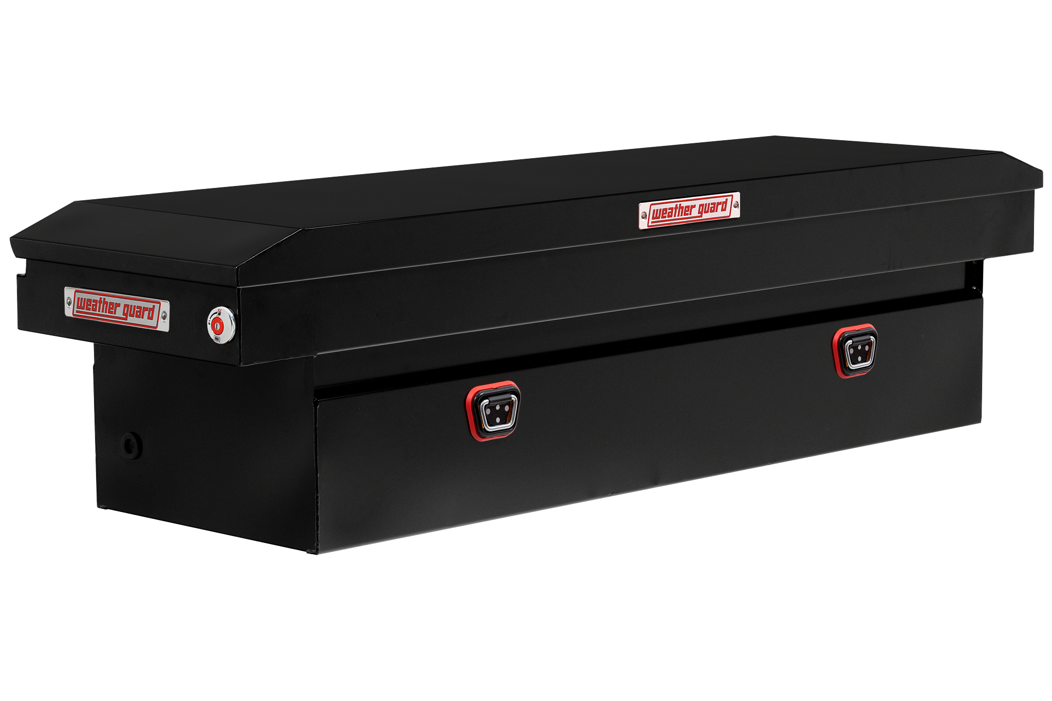 Caja de herramientas para camioneta de cruz con acabado en negro brillante de acero de 72 pulgadas x 20 pulgadas x 18 pulgadas de Weather Guard 126-5-04