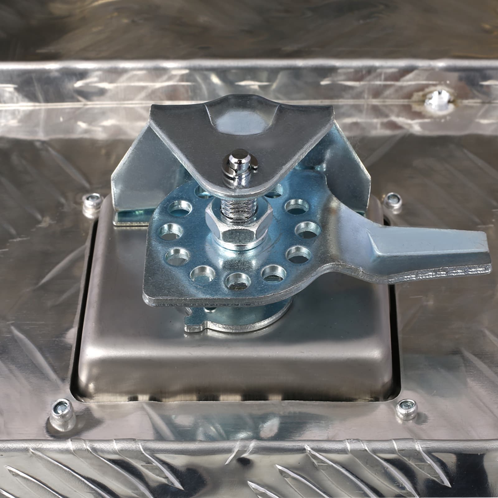 Caja de herramientas para camioneta bajo el chasis de aluminio plateado de 24 pulgadas x 17.3 pulgadas x 17.7 pulgadas Maocao Hoom BH81858