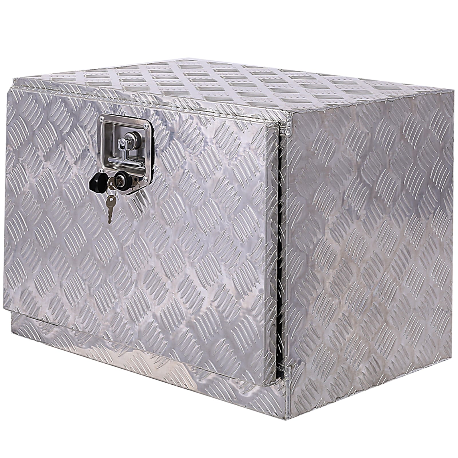 Caja de herramientas para camioneta bajo el chasis de aluminio plateado de 24 pulgadas x 17.3 pulgadas x 17.7 pulgadas Maocao Hoom BH81858