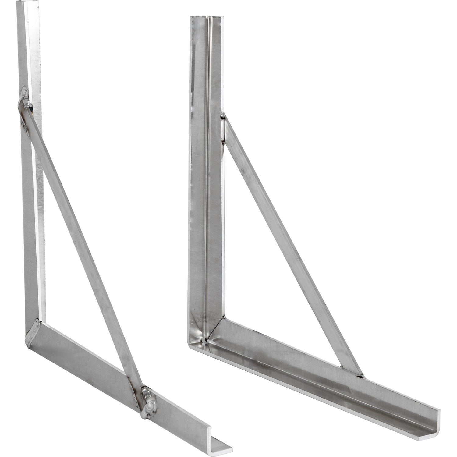 Kit de montaje universal de caja de camión de acero de Buyers Products, soportes de 24x24 pulgadas, acabado plateado 1701040.