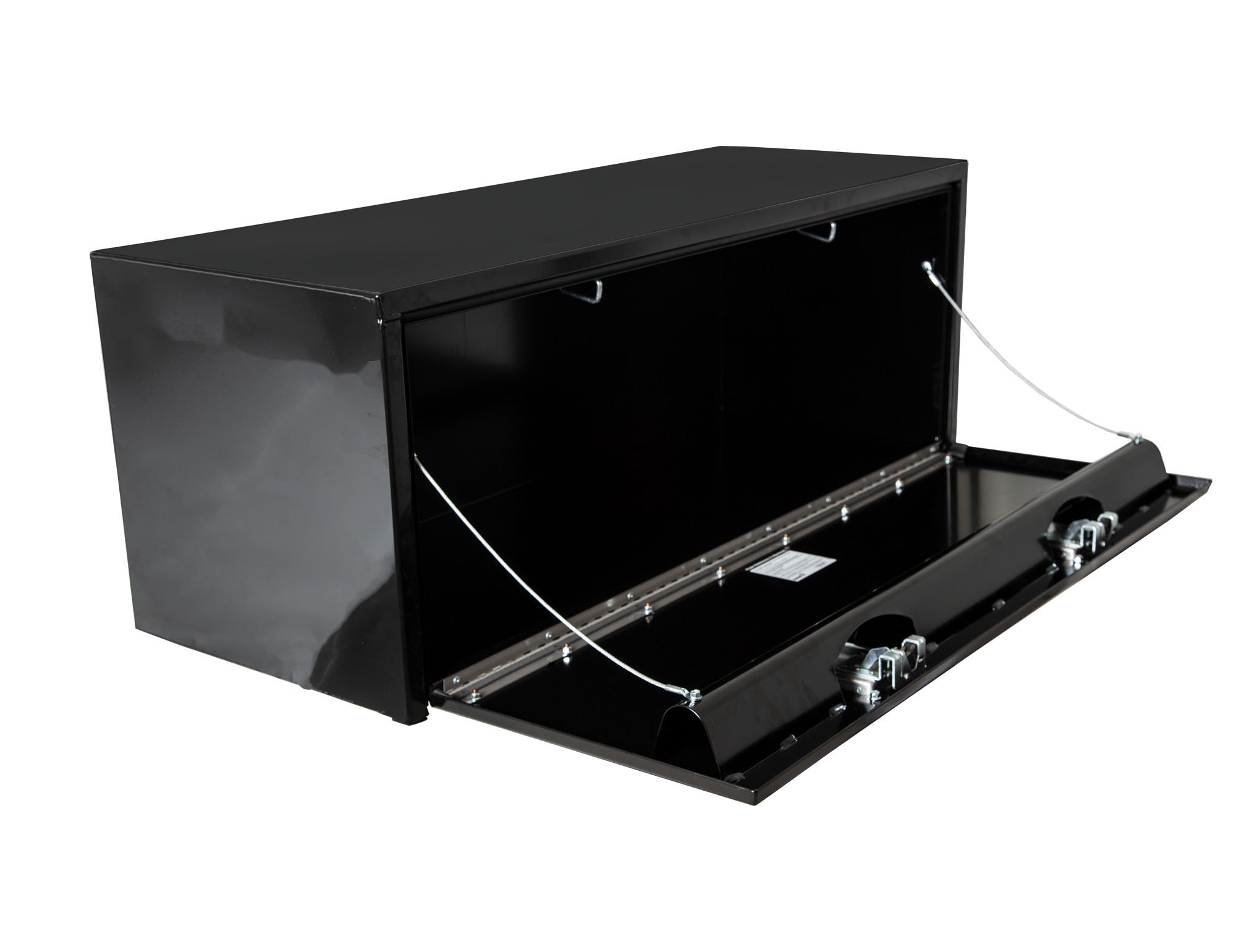 Caja de herramientas negra de acero para camión bajo de Buyers Products de 60 pulgadas x 18 pulgadas x 18 pulgadas