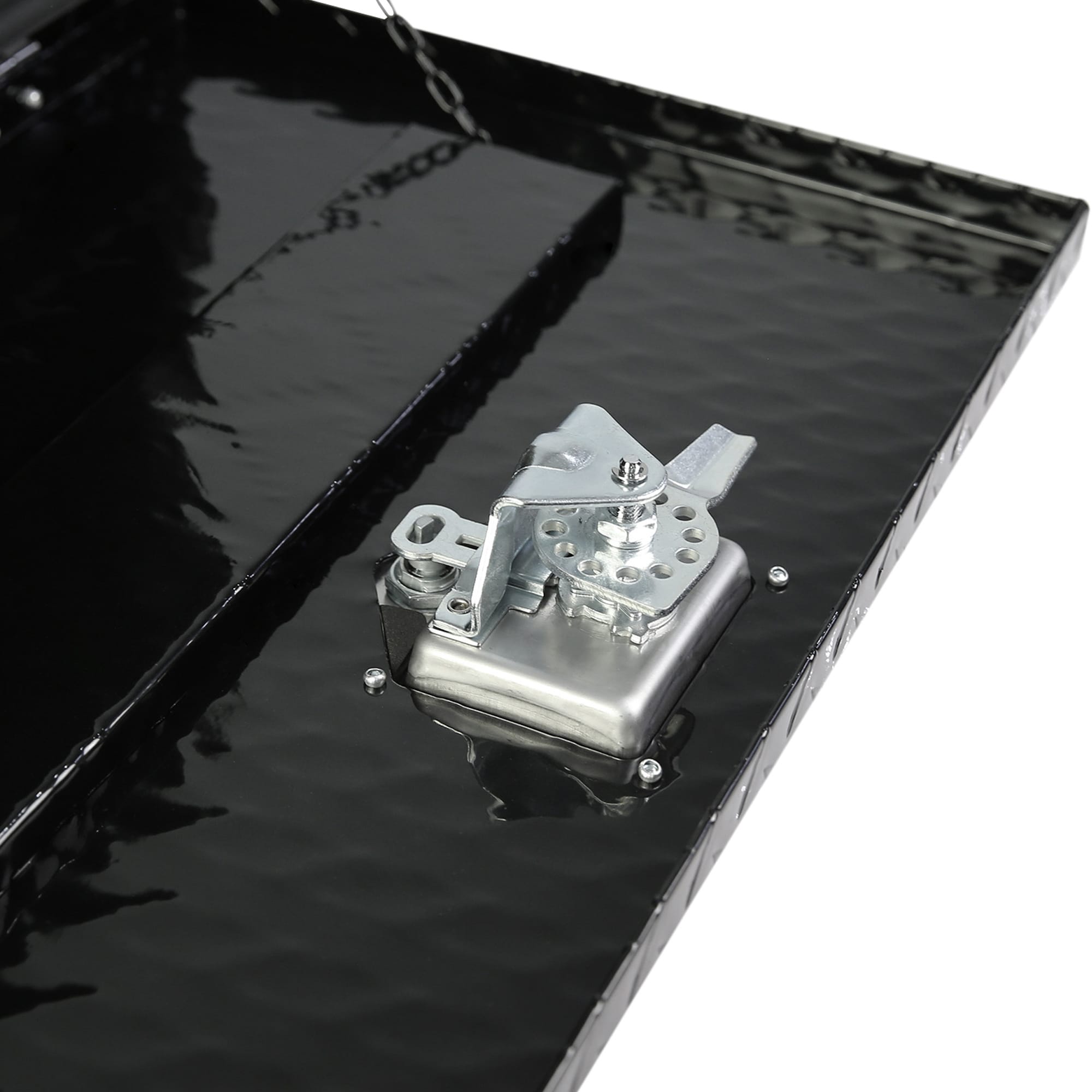 Caja de herramientas lateral para camioneta de aluminio negro de montaje lateral Kahomvis 24.2 pulgadas x 17.1 pulgadas x 17.9 pulgadas YS-QPW1-140