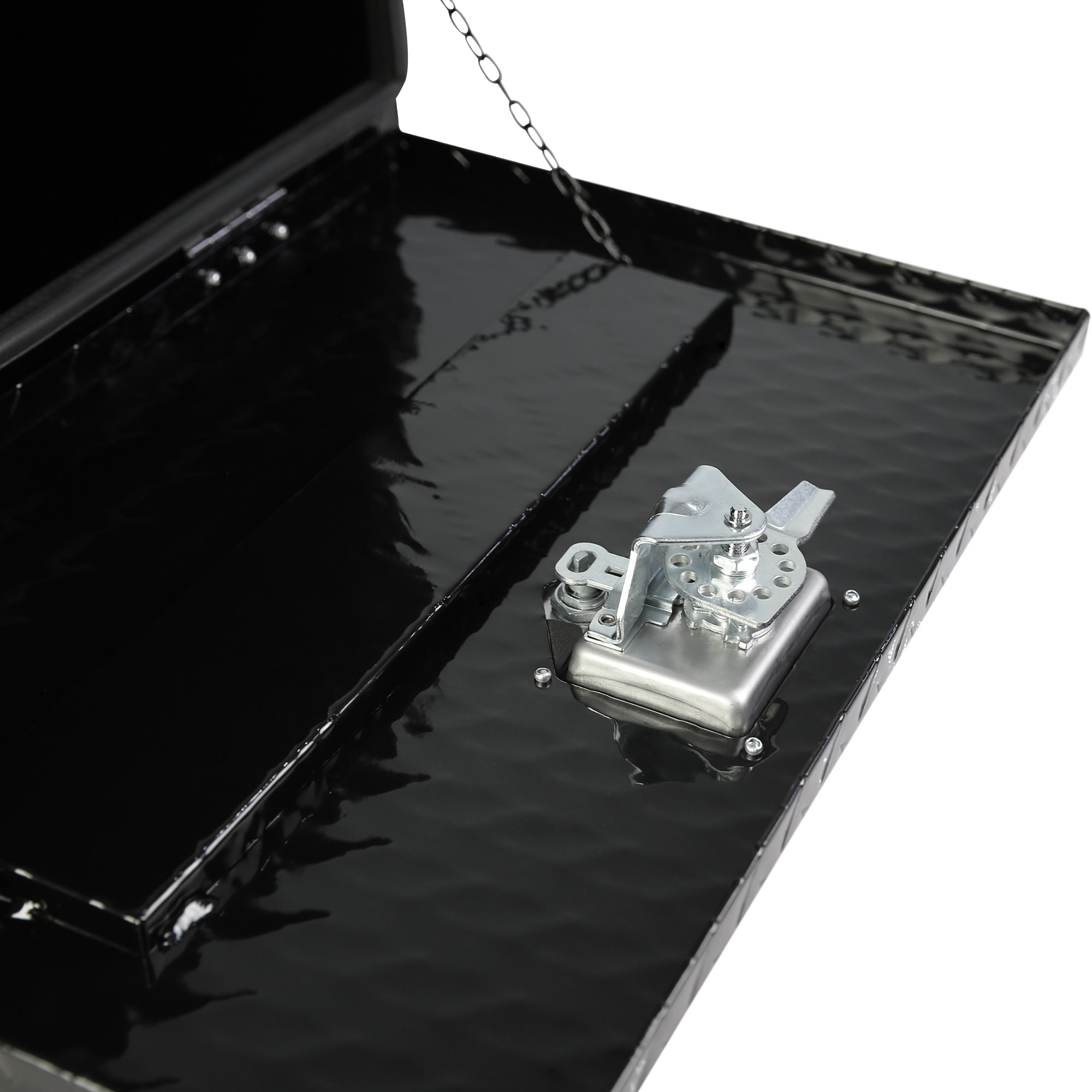 Caja de herramientas lateral para camioneta de aluminio negro de montaje lateral Kahomvis 24.2 pulgadas x 17.1 pulgadas x 17.9 pulgadas YS-QPW1-140