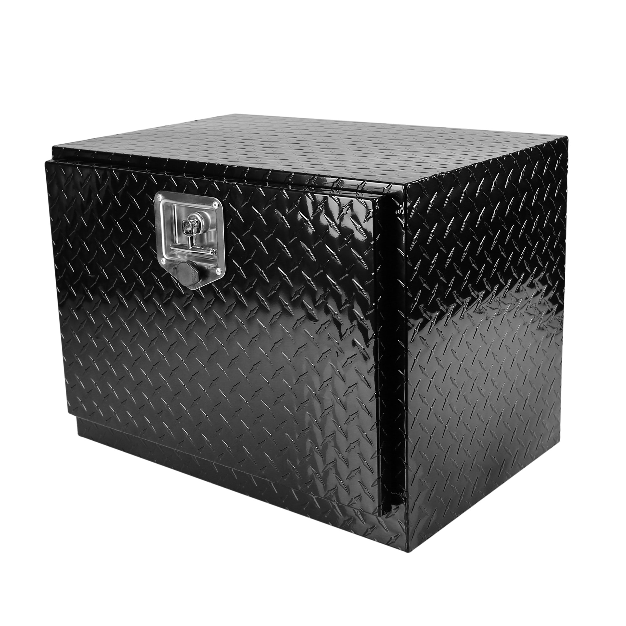 Caja de herramientas lateral para camioneta de aluminio negro de montaje lateral Kahomvis 24.2 pulgadas x 17.1 pulgadas x 17.9 pulgadas YS-QPW1-140