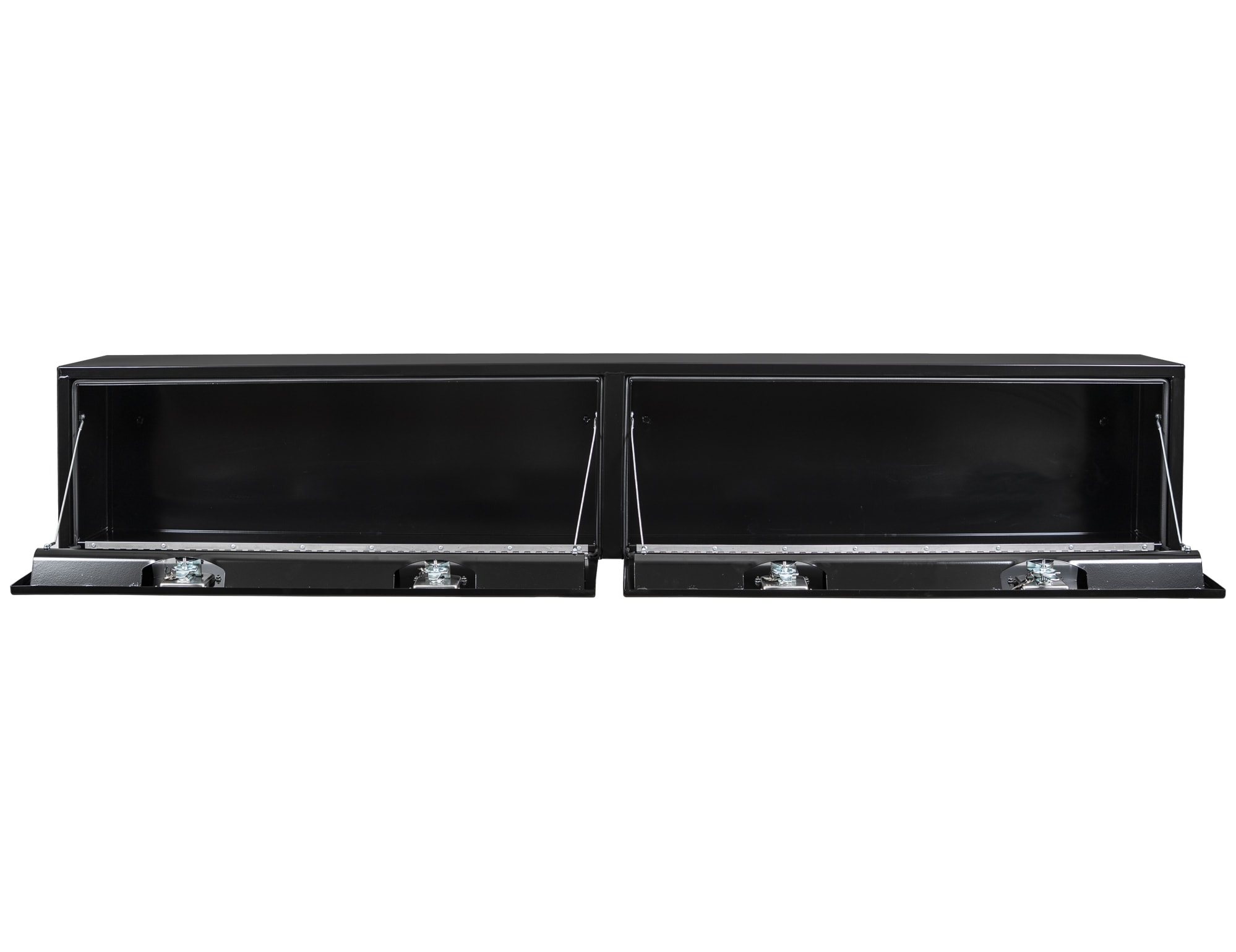Caja de herramientas para camión en acero negro de montaje superior de 96 pulgadas x 13 pulgadas x 16 pulgadas de Buyers Products